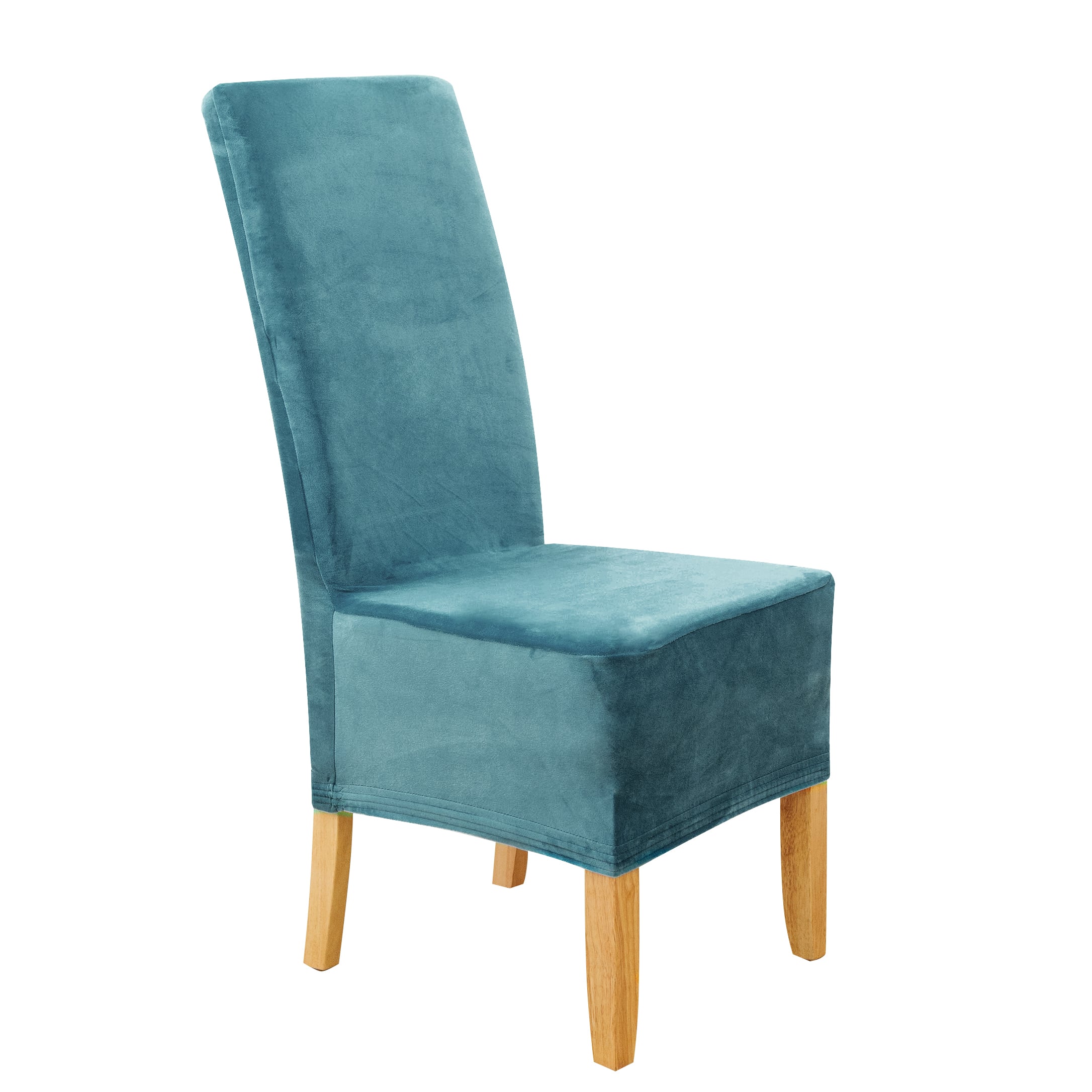 Stuhlhusse Puma Velvet Premium Samt Velour lang extra Groß mit hoher Lehne 70cm