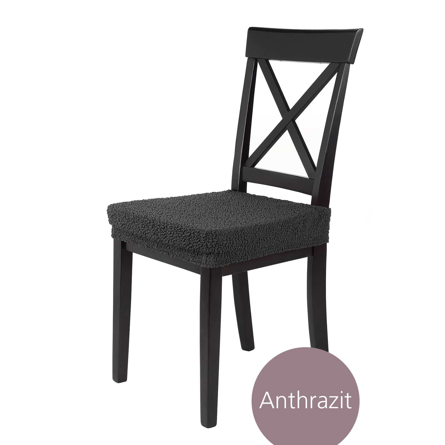 Sitzbezug Lea Jacquard Qualität hochwertige Stretch Schoner für Stuhlsitze, im 4/6/10 Set preiswerter