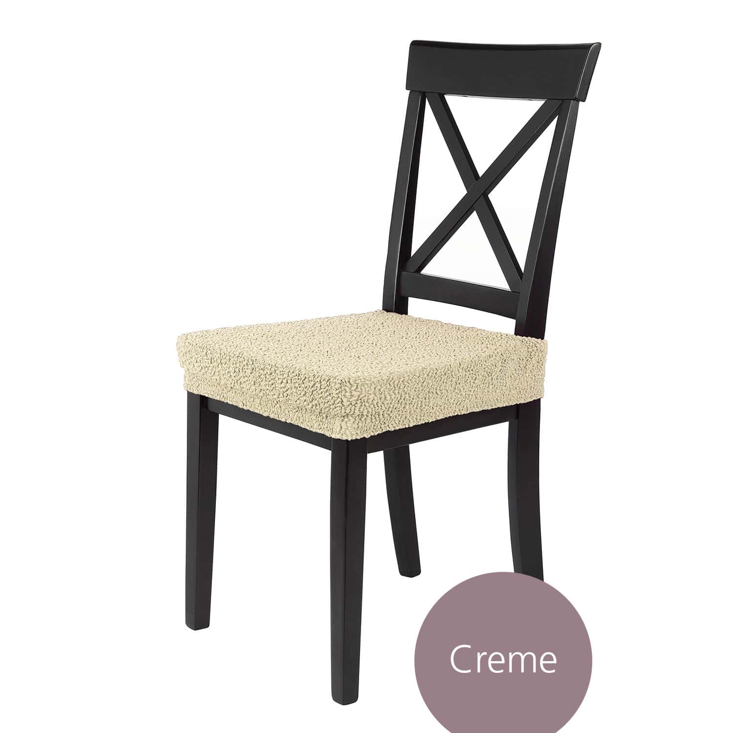 Sitzbezug Lea Jacquard Qualität hochwertige Stretch Schoner für Stuhlsitze, im 4/6/10 Set preiswerter