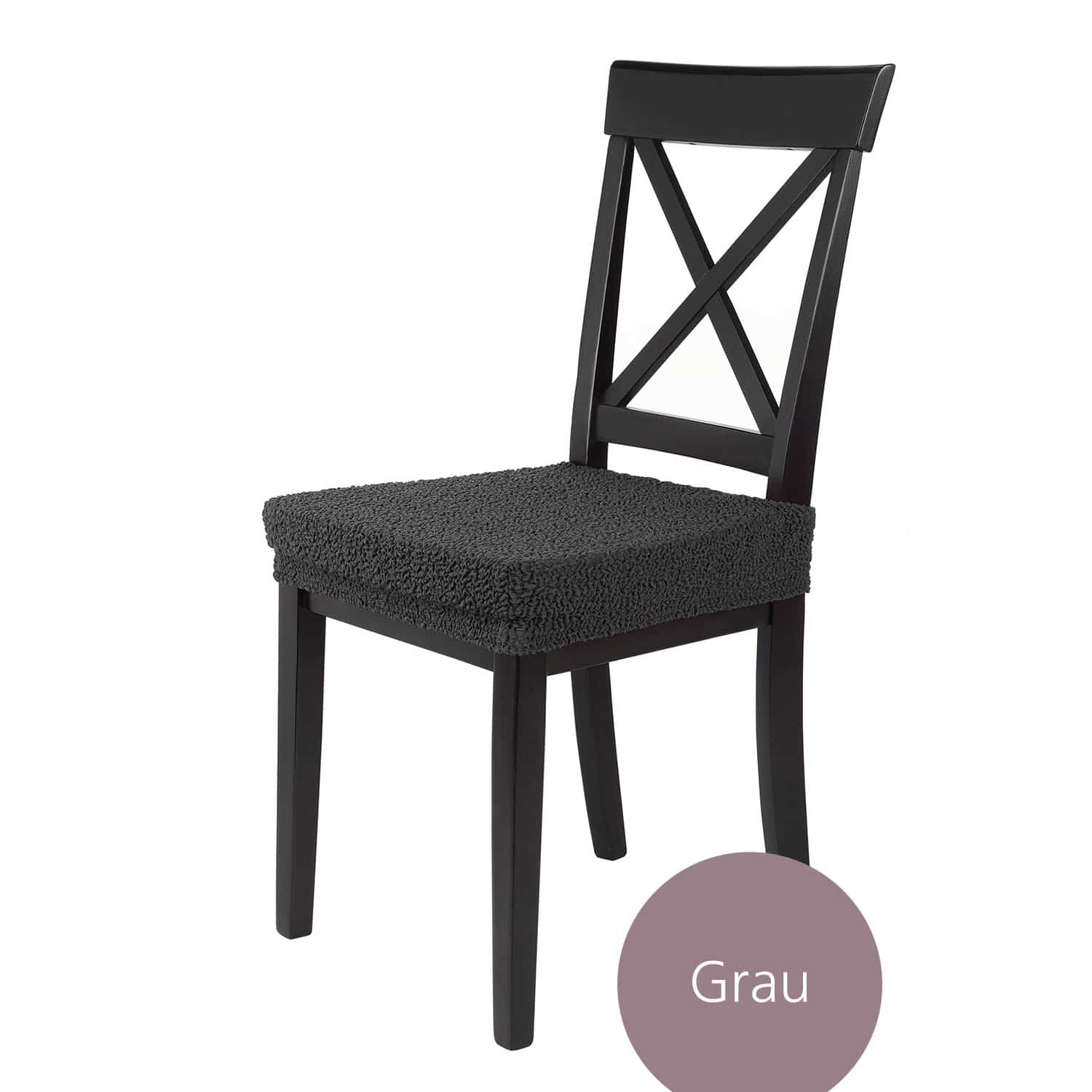 Sitzbezug Lea Jacquard Qualität hochwertige Stretch Schoner für Stuhlsitze, im 4/6/10 Set preiswerter