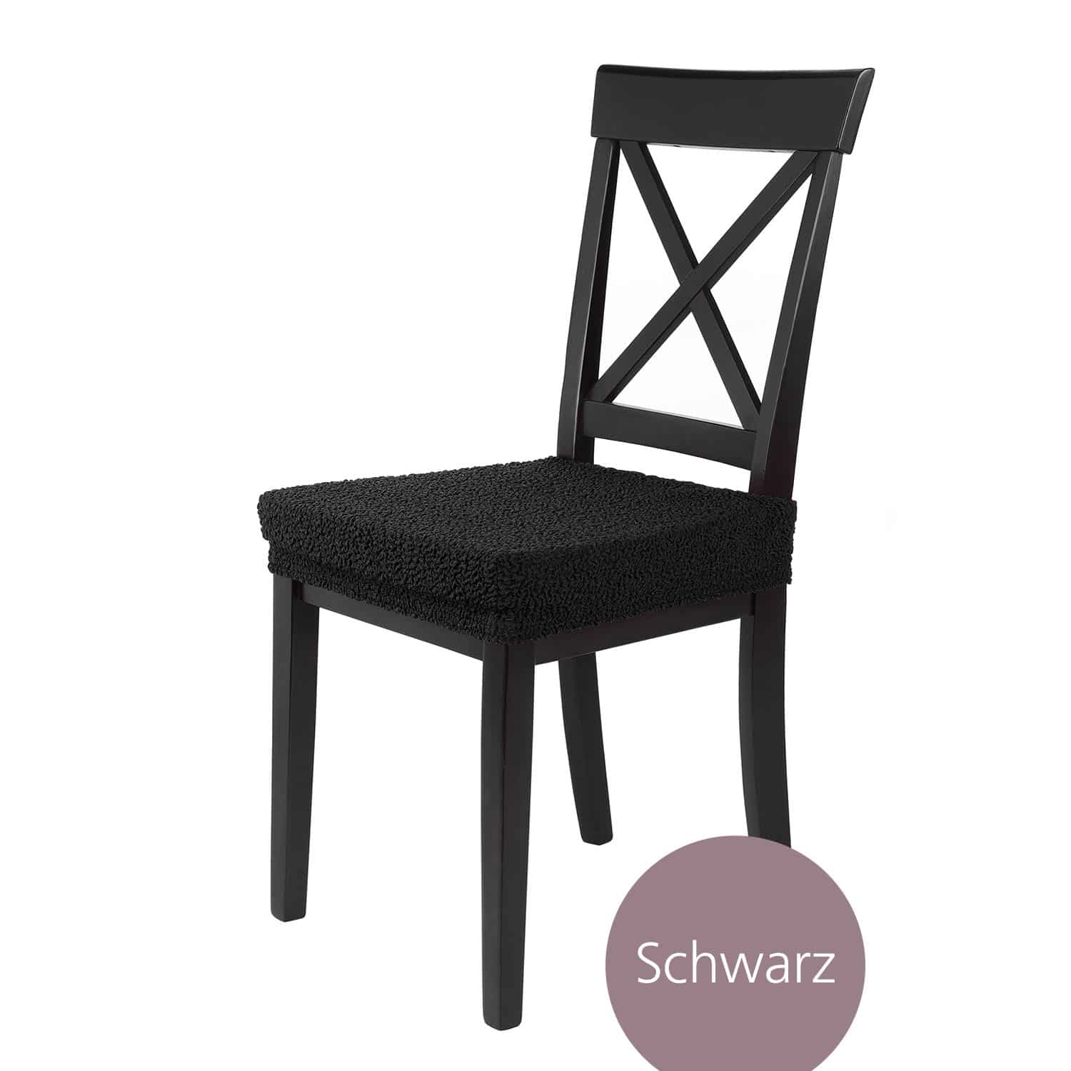 Sitzbezug Lea Jacquard Qualität hochwertige Stretch Schoner für Stuhlsitze, im 4/6/10 Set preiswerter