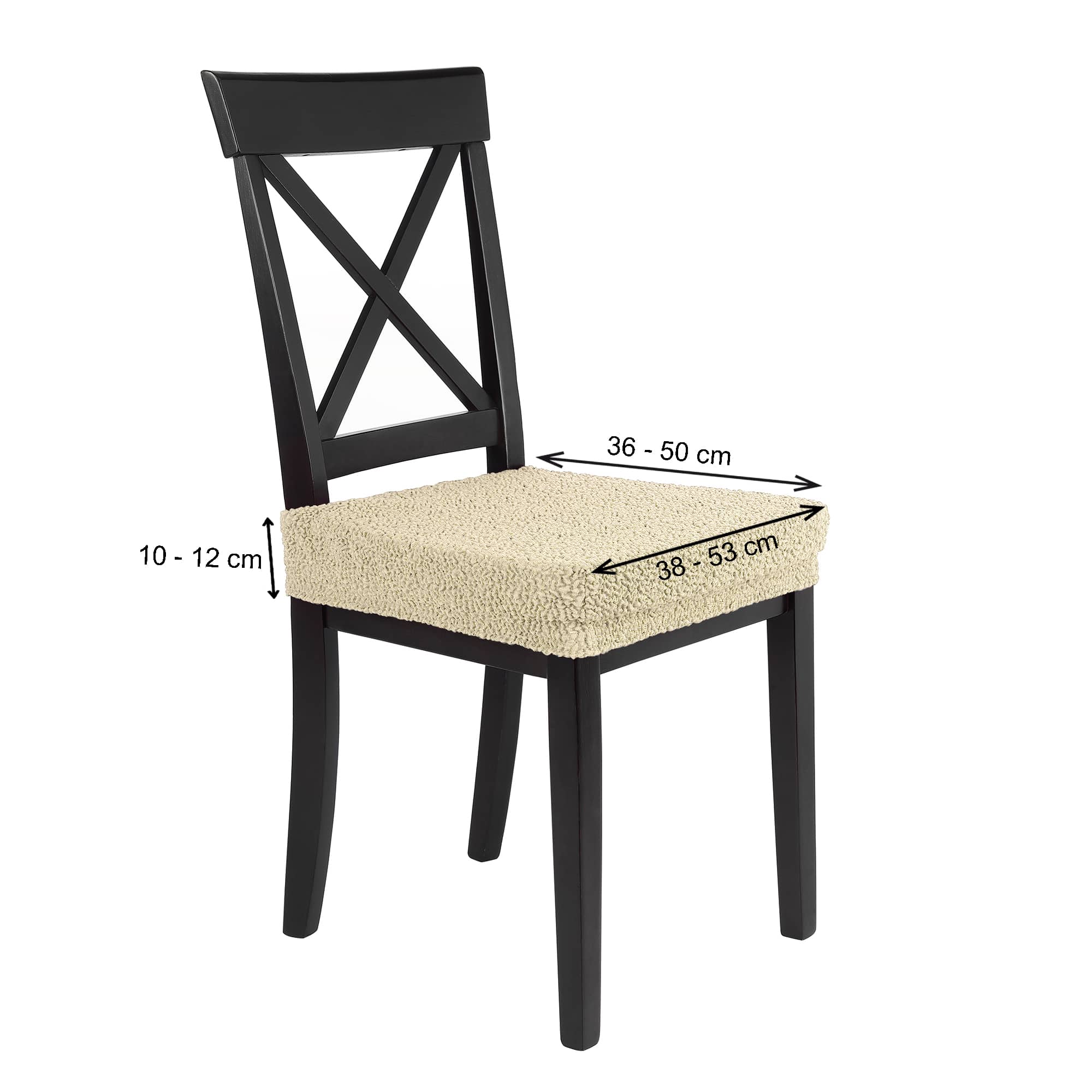 Sitzbezug Lea Jacquard Qualität hochwertige Stretch Schoner für Stuhlsitze, im 4/6/10 Set preiswerter