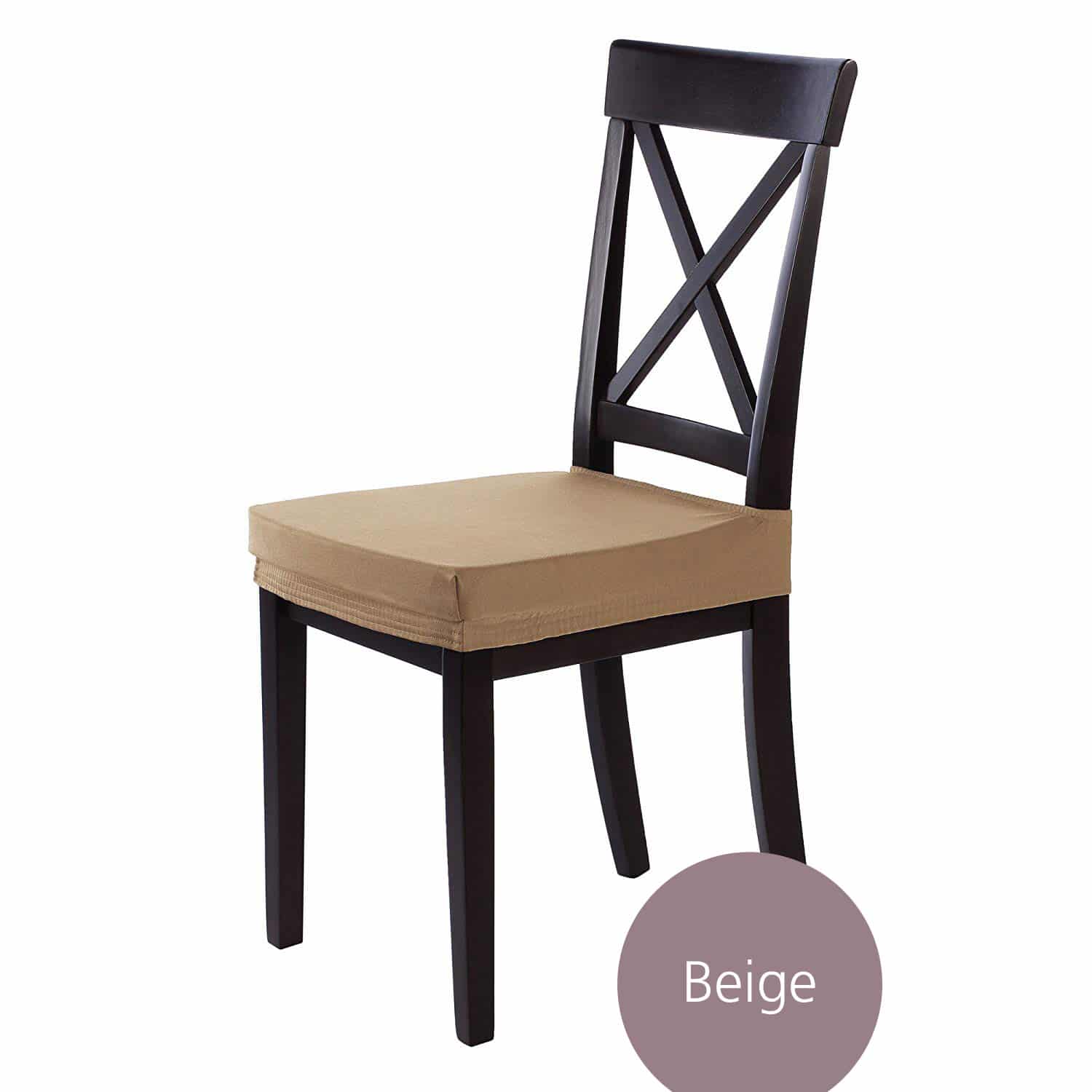 Sitzbezug Marie wasserabweisend Lotus Effekt dehnbare Husse für Stuhlsitze in mehreren Farben und Sets