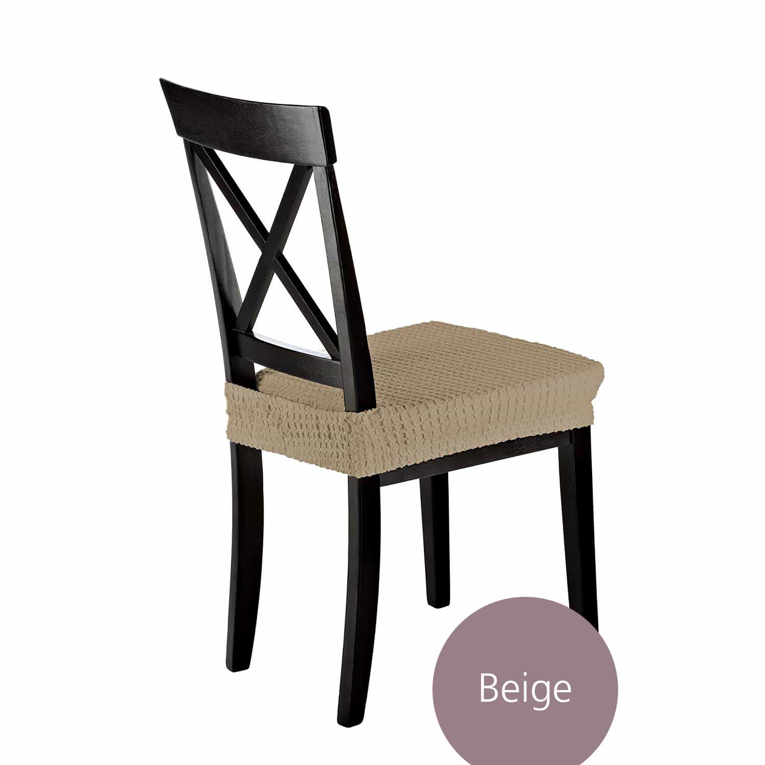 Sitzbezug Marie wasserabweisend Lotus Effekt dehnbare Husse für Stuhlsitze in mehreren Farben und Sets