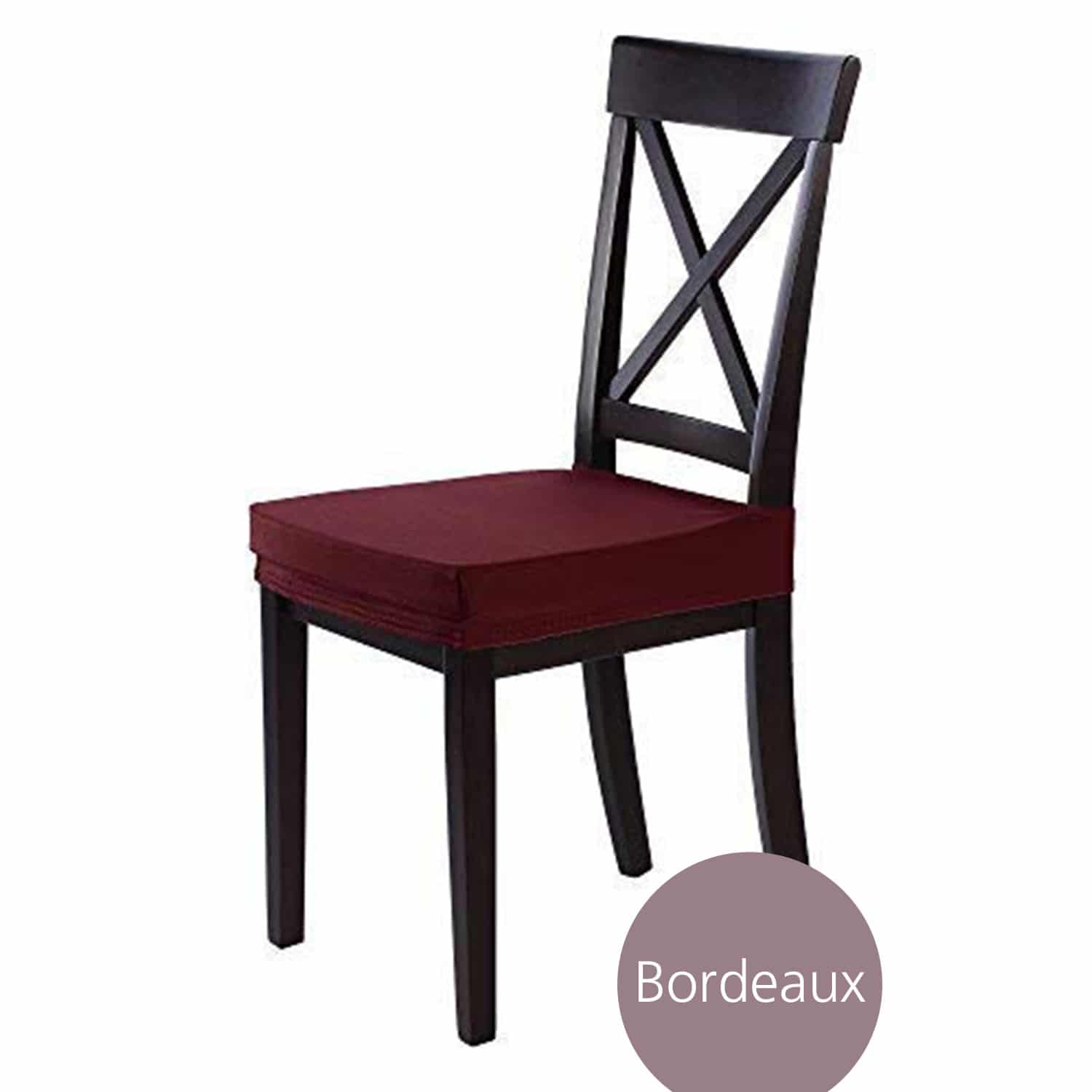 Sitzbezug Marie wasserabweisend Lotus Effekt dehnbare Husse für Stuhlsitze in mehreren Farben und Sets