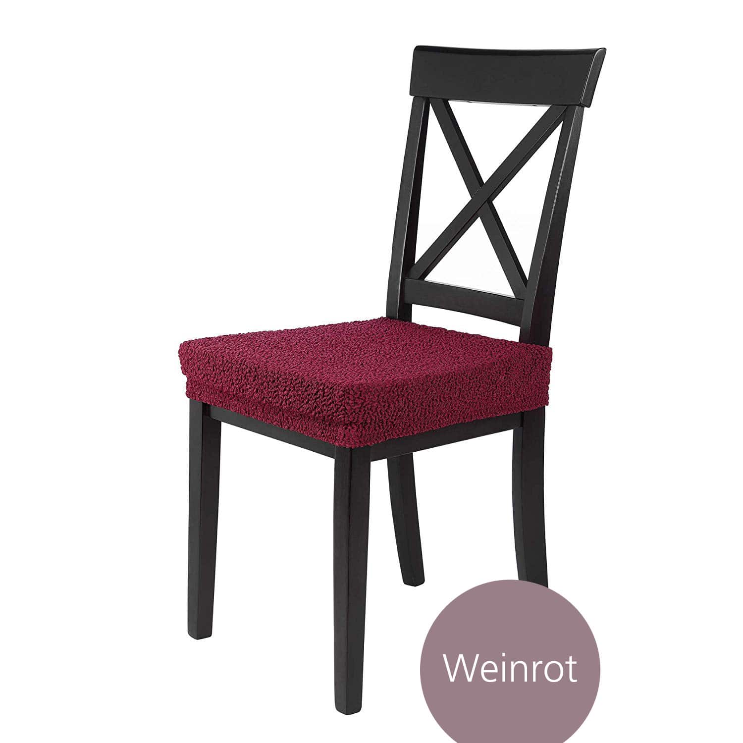 Sitzbezug Lea Jacquard Qualität hochwertige Stretch Schoner für Stuhlsitze, im 4/6/10 Set preiswerter