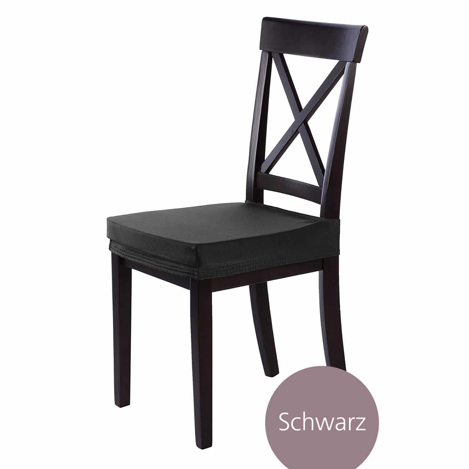 Sitzbezug Marie wasserabweisend Lotus Effekt dehnbare Husse für Stuhlsitze in mehreren Farben und Sets