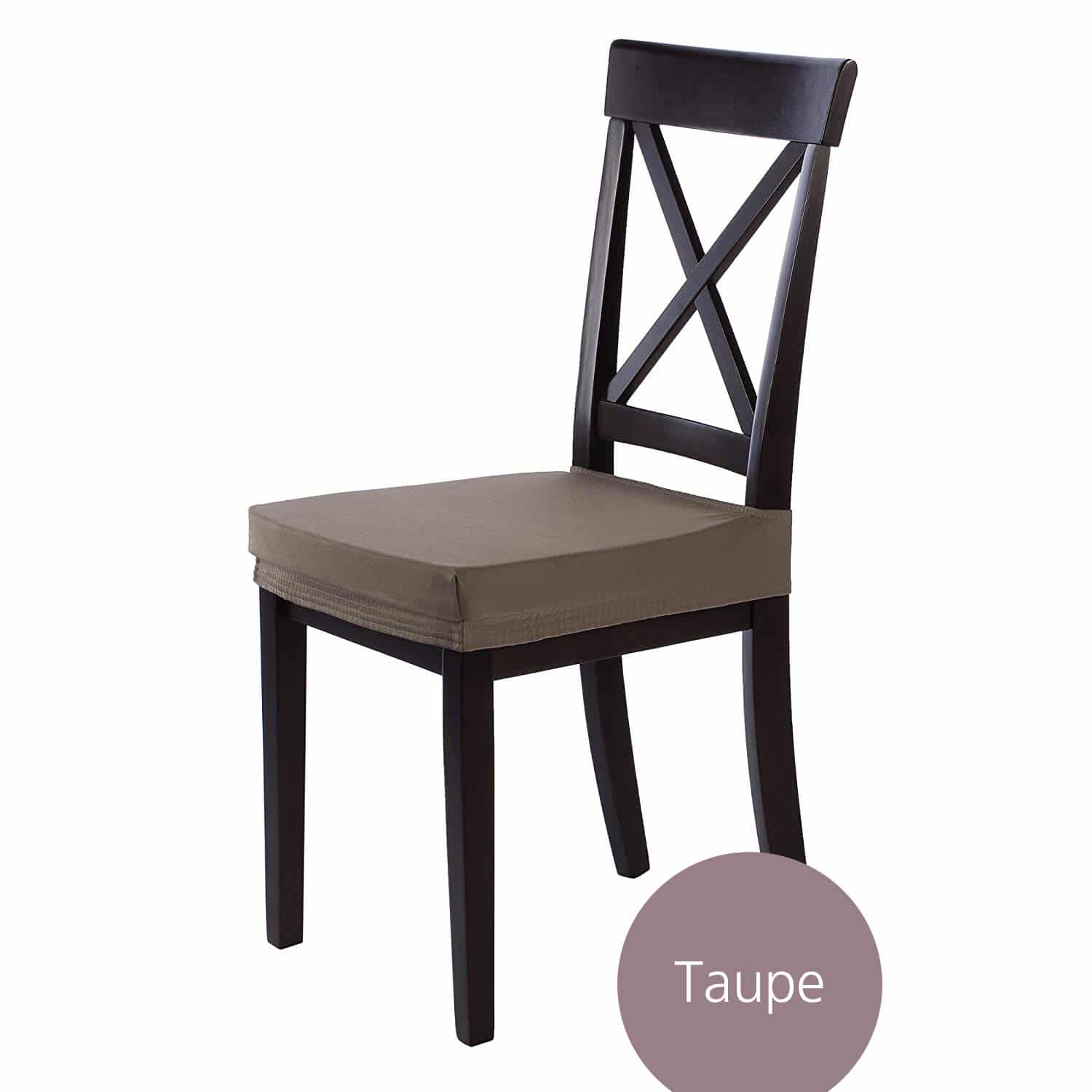 Sitzbezug Marie wasserabweisend Lotus Effekt dehnbare Husse für Stuhlsitze in mehreren Farben und Sets