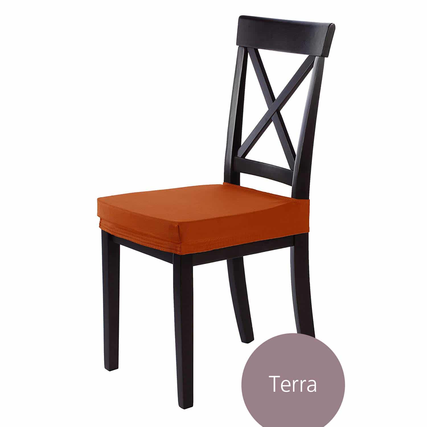 Sitzbezug Marie wasserabweisend Lotus Effekt dehnbare Husse für Stuhlsitze in mehreren Farben und Sets