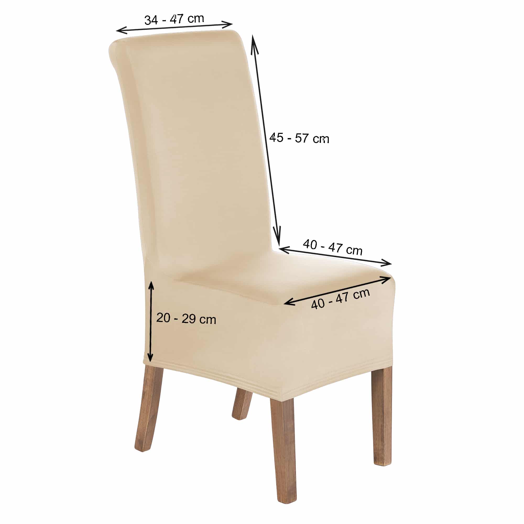 Stuhlhussen Lena Stretch Husse für Stühle mit Lehne, dehnbares Polyester, preiswert im Set