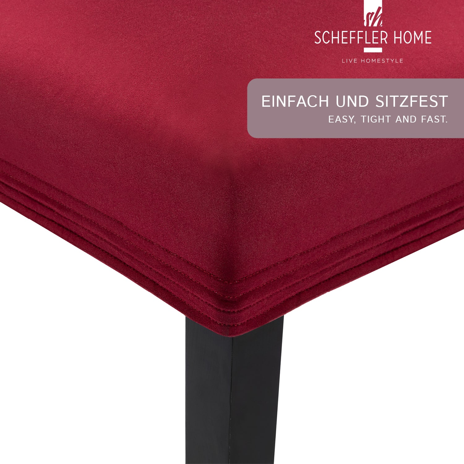 Stuhlhusse Leni Stretch Husse für Stühle mit Lehne Schwingstühle