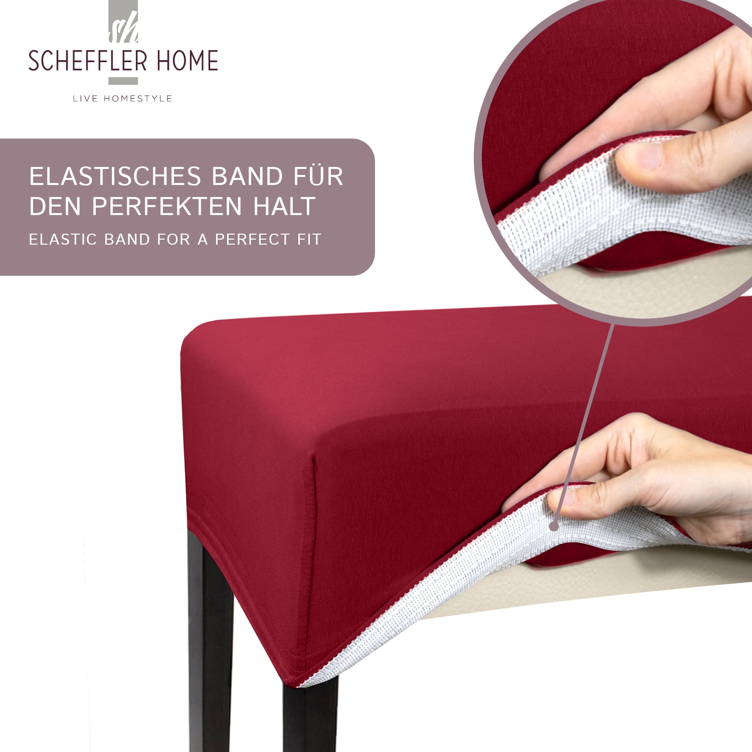 Stuhlhusse Leni Stretch Husse für Stühle mit Lehne Schwingstühle