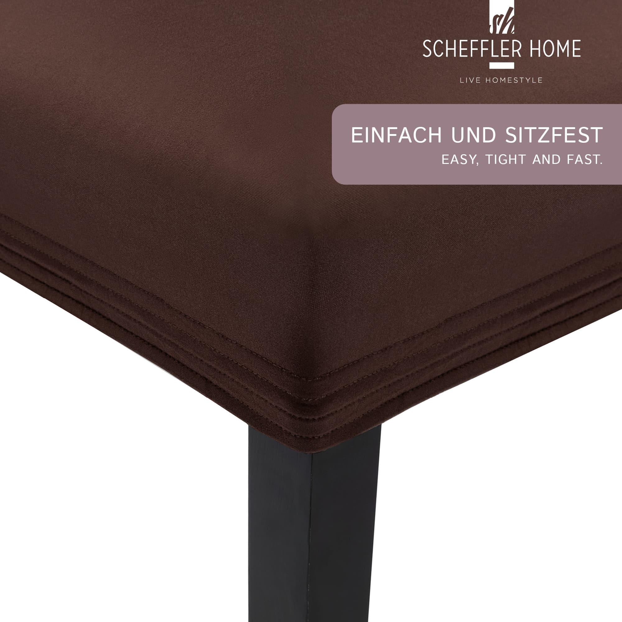 Stuhlhusse Leni Stretch Husse für Stühle mit Lehne Schwingstühle