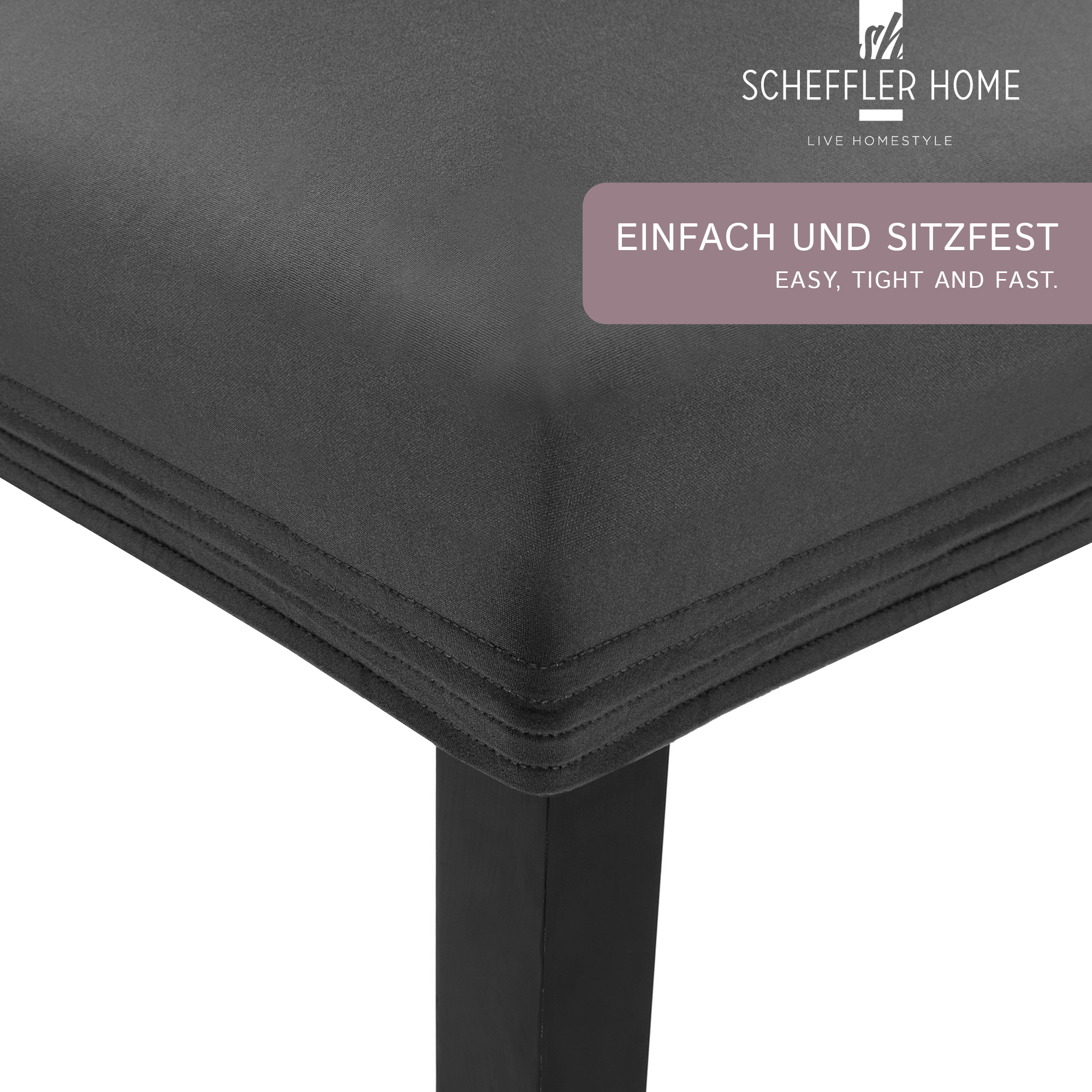 Stuhlhusse Leni Stretch Husse für Stühle mit Lehne Schwingstühle
