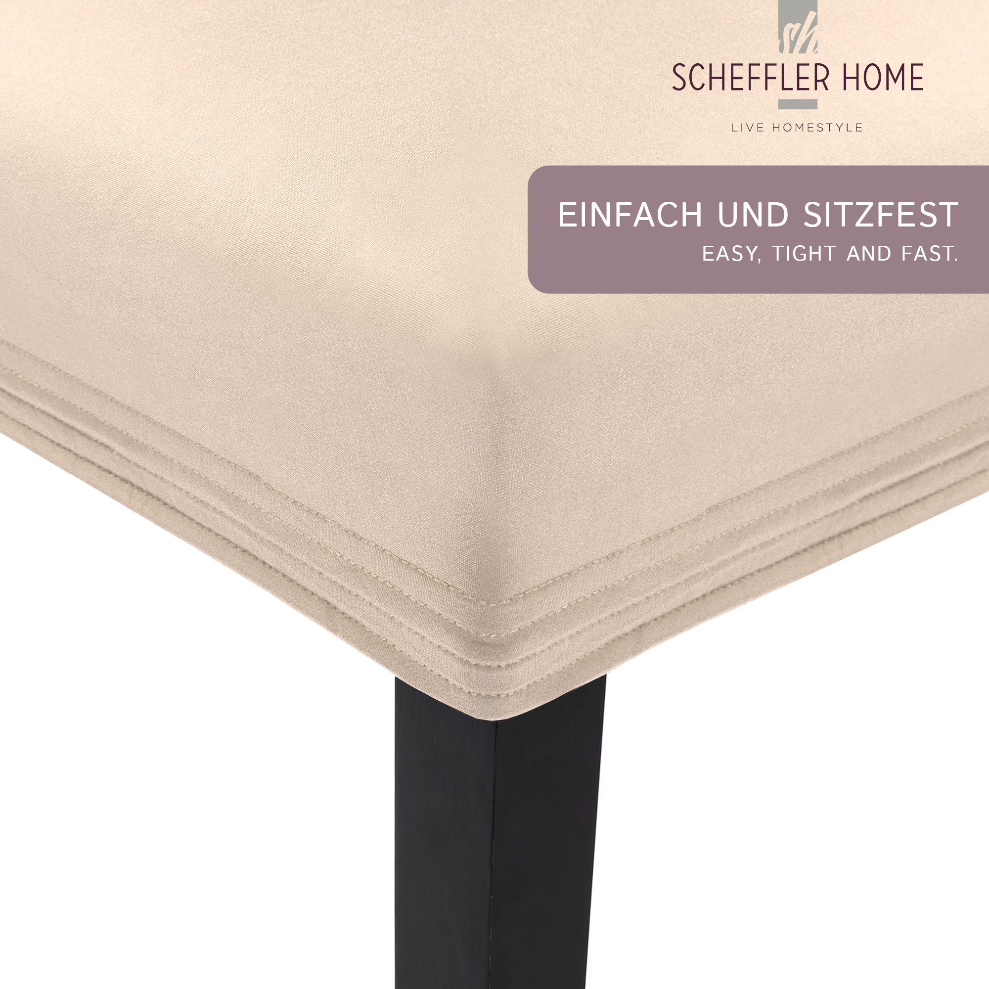 Stuhlhusse Leni Stretch Husse für Stühle mit Lehne Schwingstühle