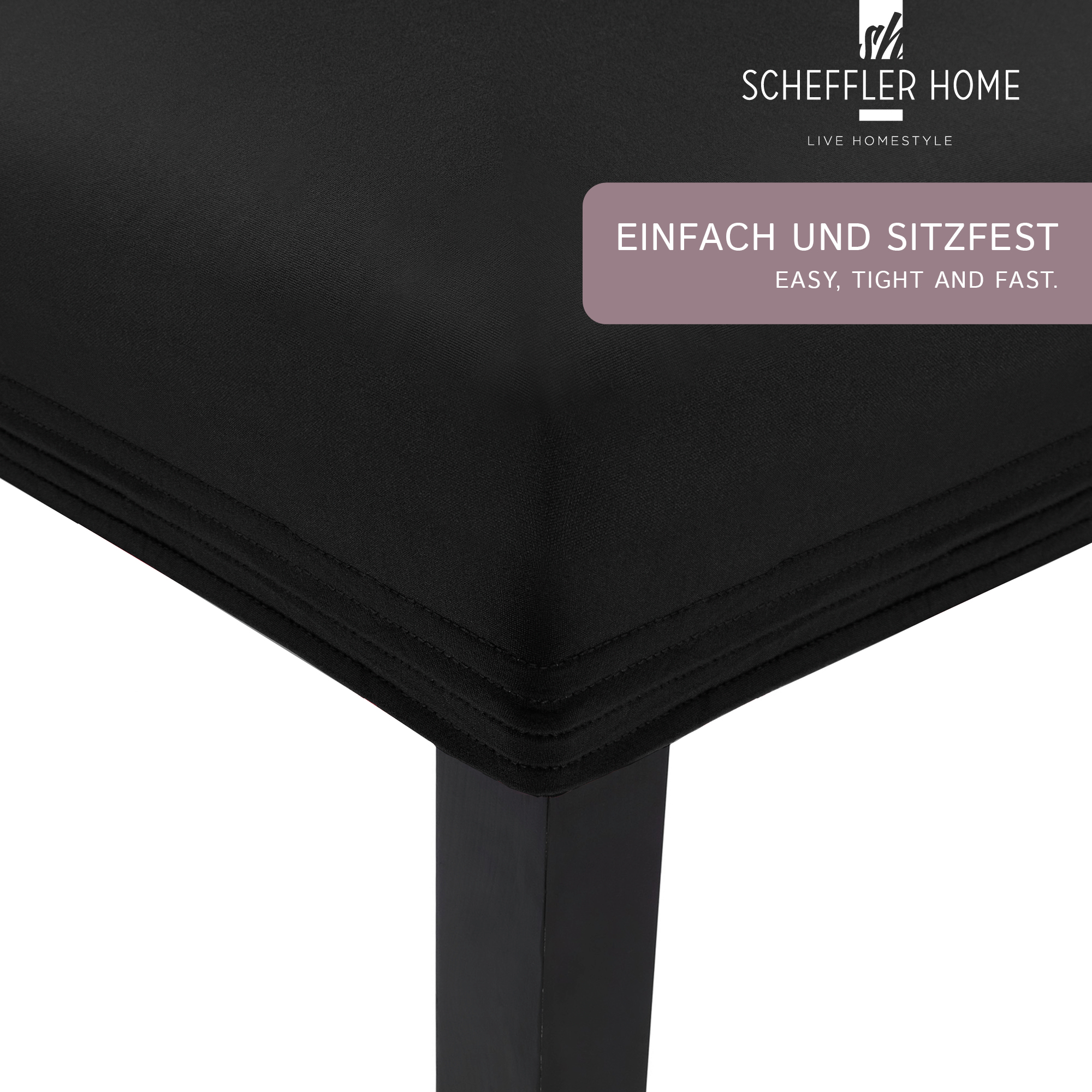 Stuhlhusse Leni Stretch Husse für Stühle mit Lehne Schwingstühle