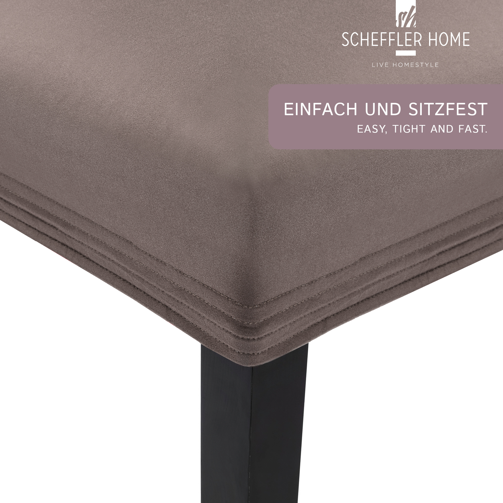 Stuhlhusse Leni Stretch Husse für Stühle mit Lehne Schwingstühle
