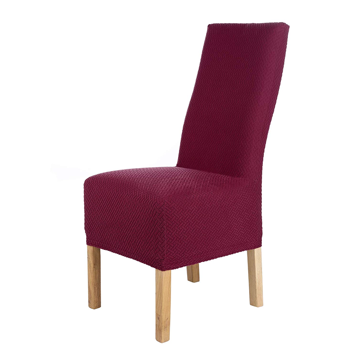 Stuhlhusse Luna-Lang hochwertige elastische Flanell Husse für Hochlehner Stühle und hohen Sitz in vielen Farben