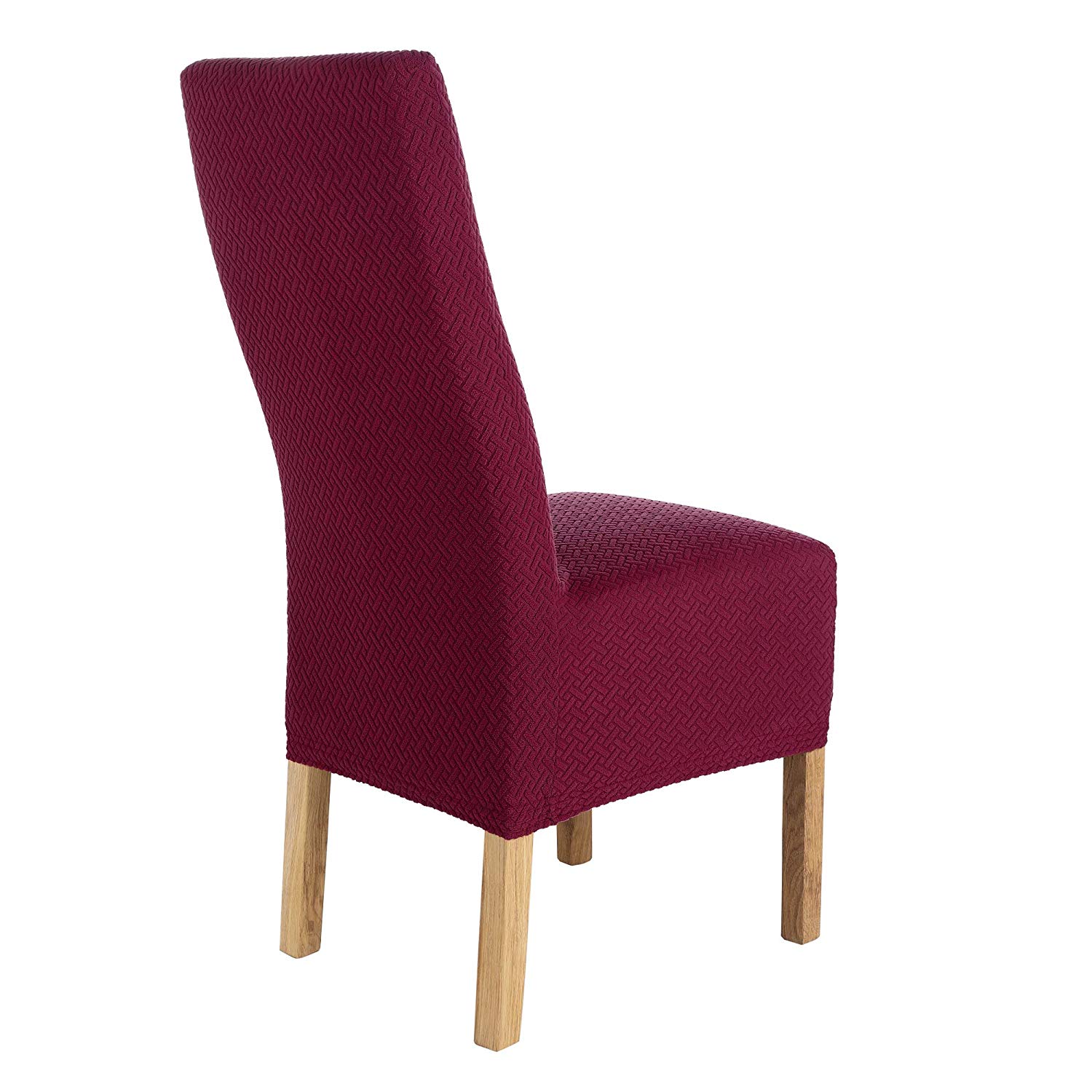 Stuhlhusse Luna-Lang hochwertige elastische Flanell Husse für Hochlehner Stühle und hohen Sitz in vielen Farben