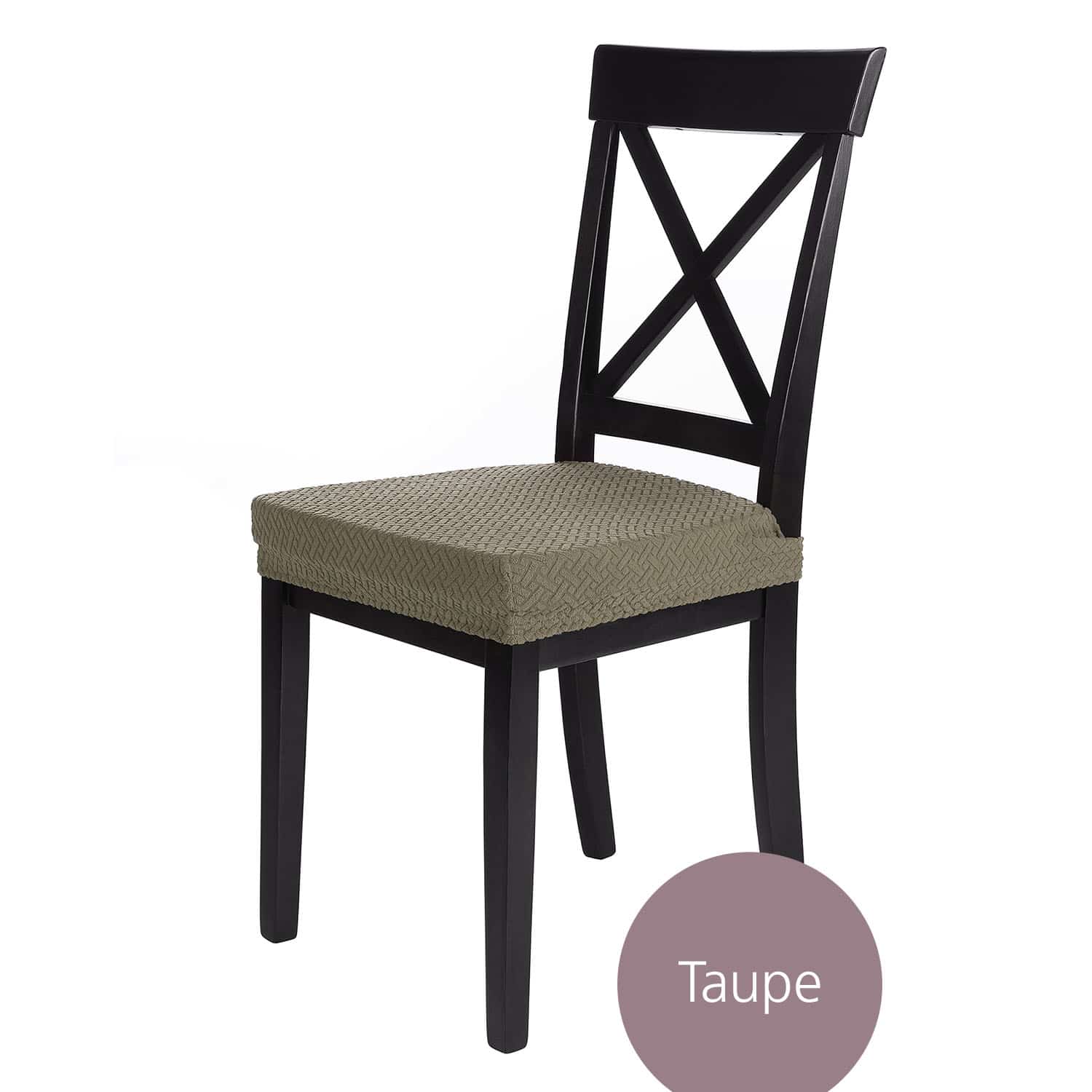 Sitzbezug Luna hochwertige Stretch Schoner für Stuhlsitze mit Gummiband, weich und pflegeleicht, auch in 4/6/10 Sets