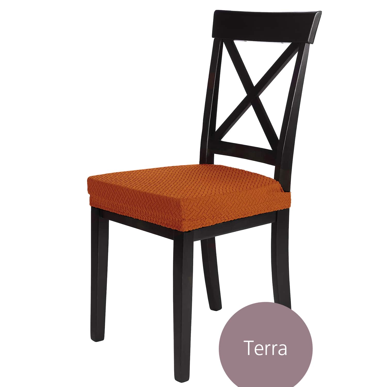 Sitzbezug Luna hochwertige Stretch Schoner für Stuhlsitze mit Gummiband, weich und pflegeleicht, auch in 4/6/10 Sets