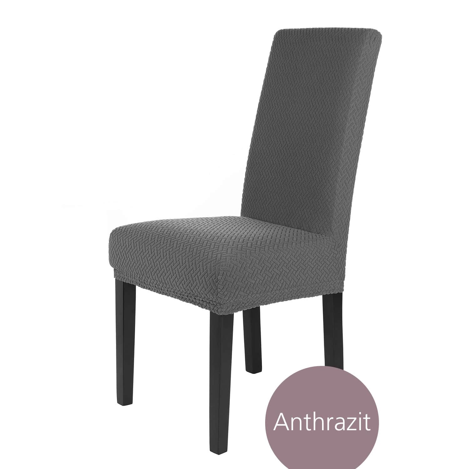 Stuhlhusse Luna hochwertige Plüsch elastische Flanell Husse für kompakte Stühle Schwingstühle mit flacher Sitzhöhe