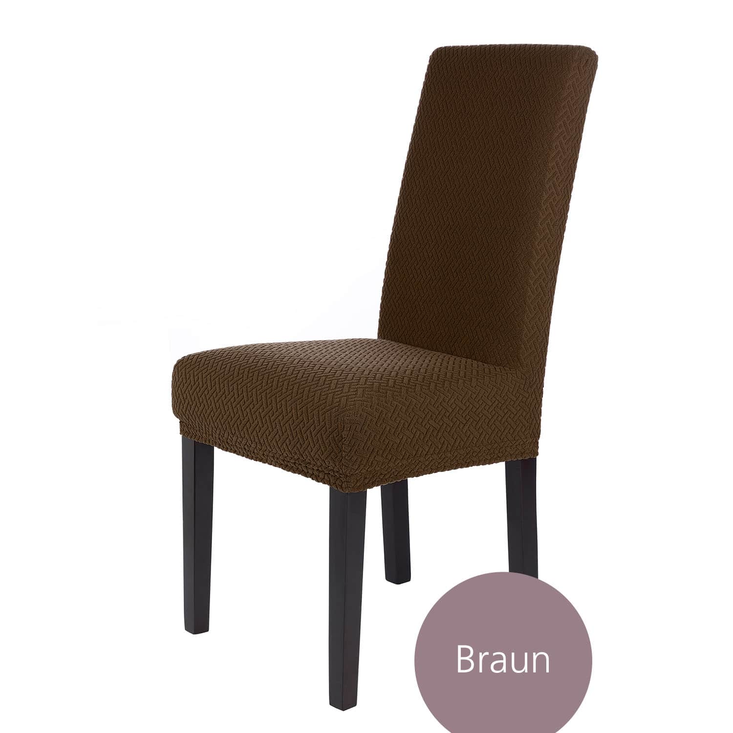 Stuhlhusse Luna hochwertige Plüsch elastische Flanell Husse für kompakte Stühle Schwingstühle mit flacher Sitzhöhe