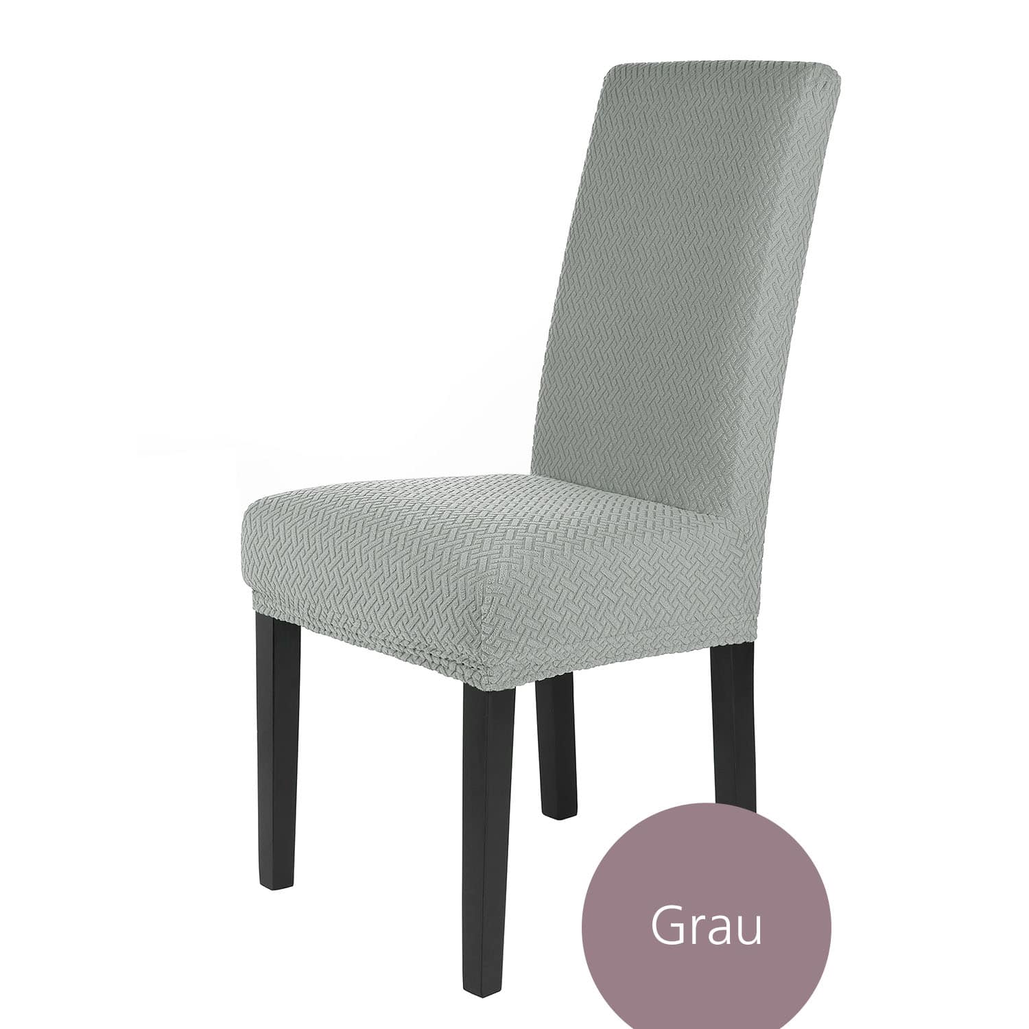 Stuhlhusse Luna hochwertige Plüsch elastische Flanell Husse für kompakte Stühle Schwingstühle mit flacher Sitzhöhe