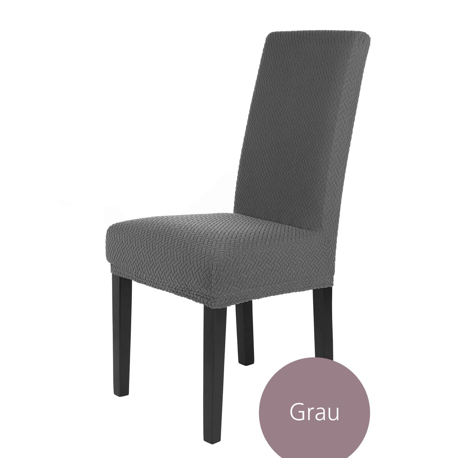 Stuhlhusse Luna hochwertige Plüsch elastische Flanell Husse für kompakte Stühle Schwingstühle mit flacher Sitzhöhe