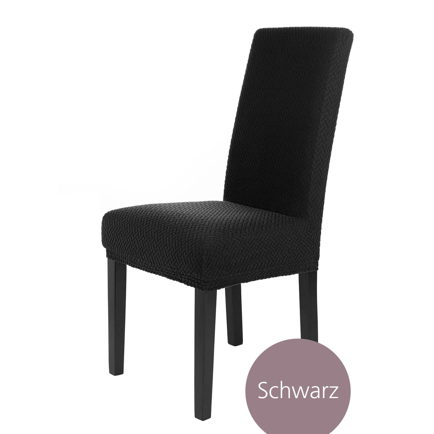 Stuhlhusse Luna hochwertige Plüsch elastische Flanell Husse für kompakte Stühle Schwingstühle mit flacher Sitzhöhe