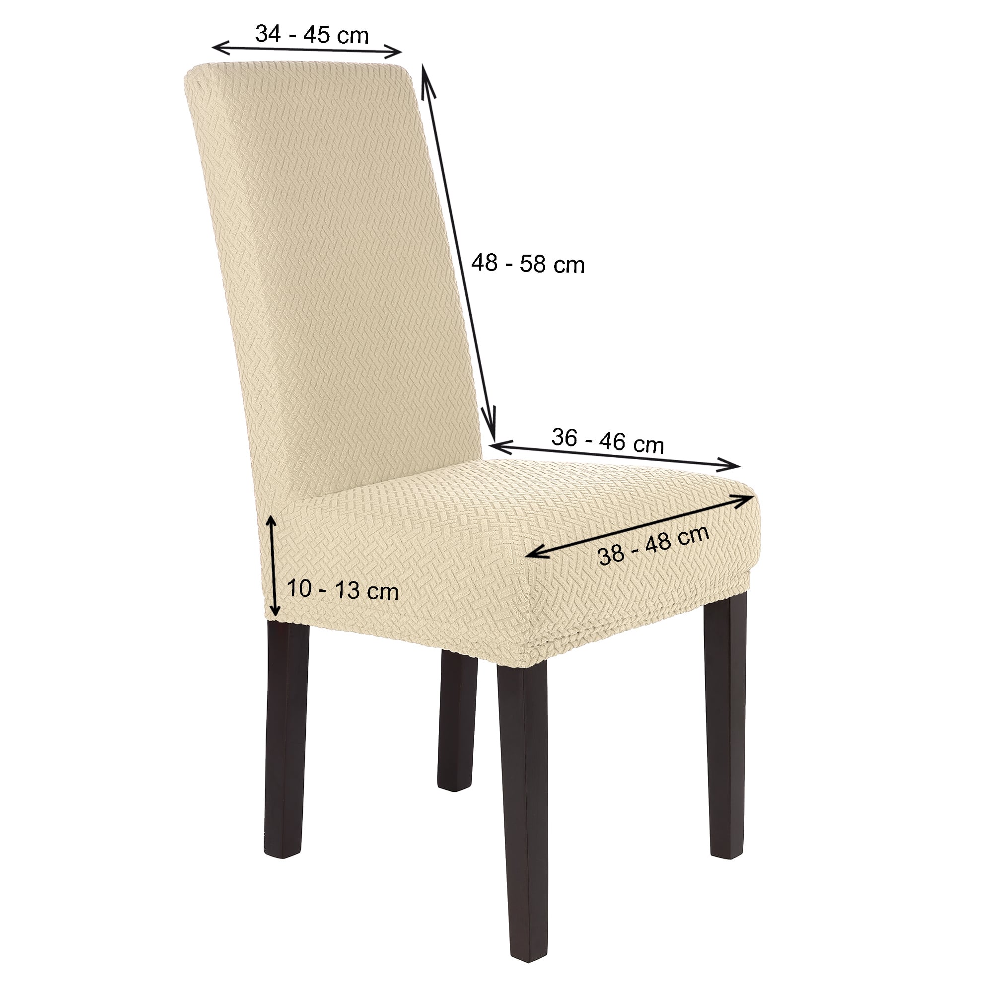 Stuhlhusse Luna hochwertige Plüsch elastische Flanell Husse für kompakte Stühle Schwingstühle mit flacher Sitzhöhe