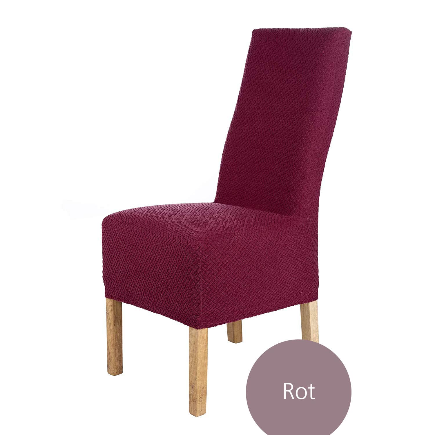 Stuhlhusse Luna-Lang hochwertige elastische Flanell Husse für Hochlehner Stühle und hohen Sitz in vielen Farben