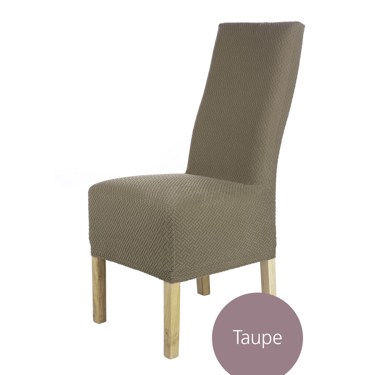 Stuhlhusse Luna-Lang hochwertige elastische Flanell Husse für Hochlehner Stühle und hohen Sitz in vielen Farben