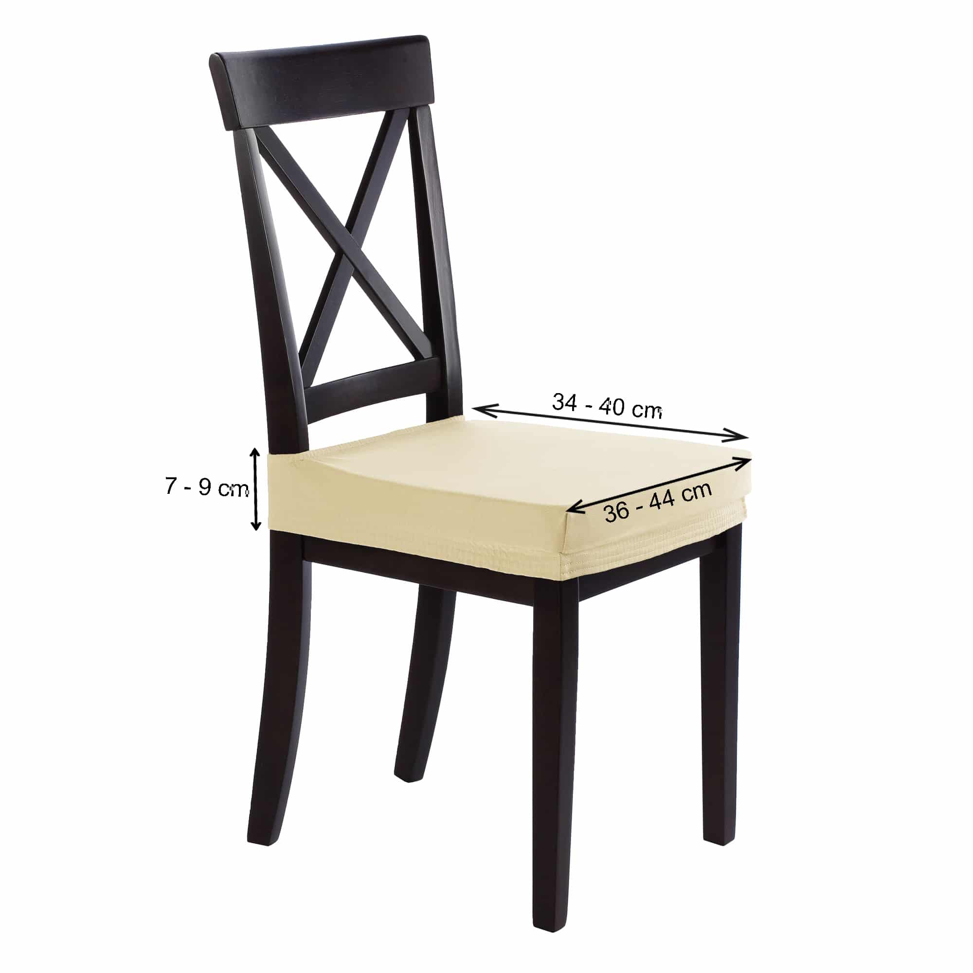 Sitzbezug Marie wasserabweisend Lotus Effekt dehnbare Husse für Stuhlsitze in mehreren Farben und Sets