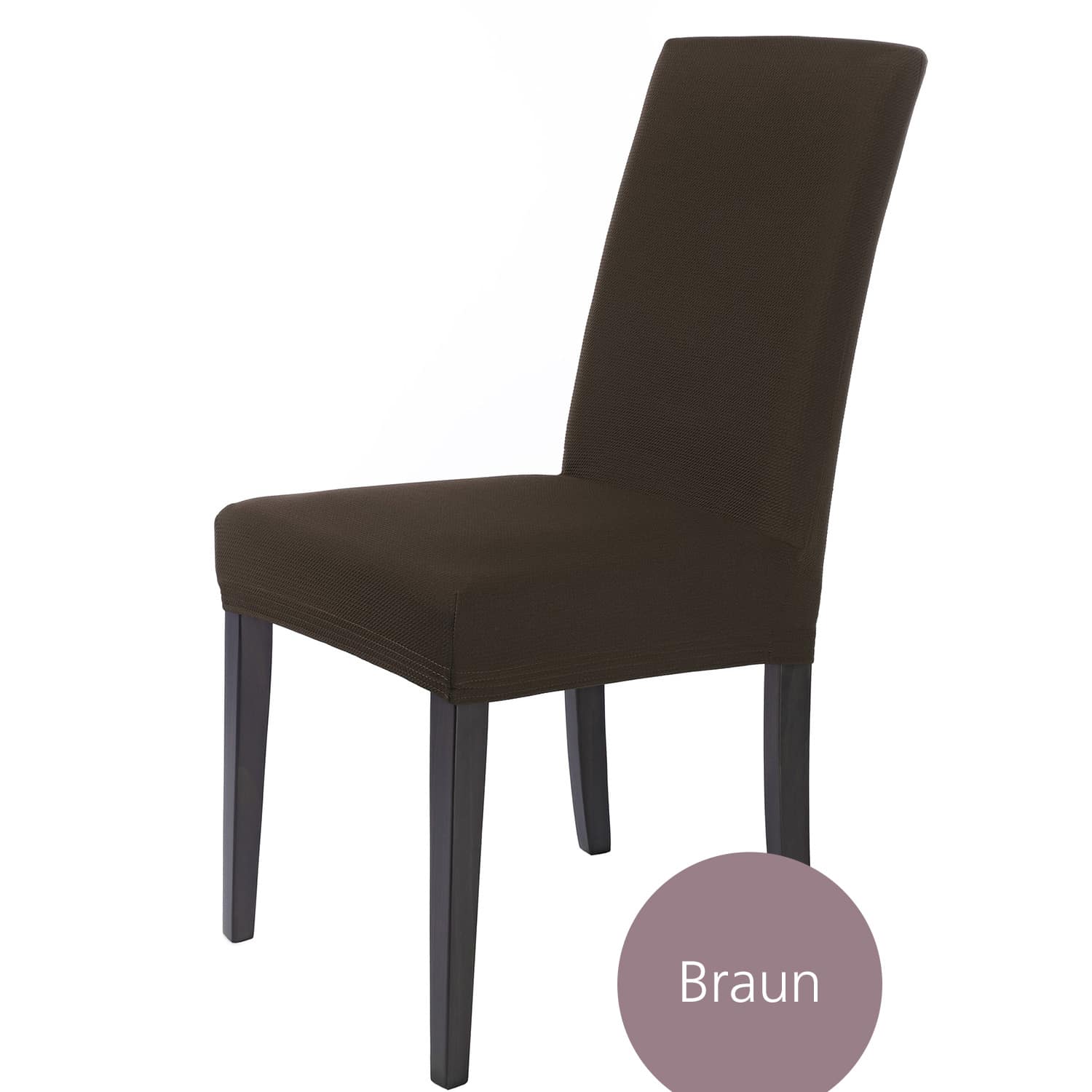 Stuhlhusse Mia – flexibler Schonbezug aus Mikrofaser für Stühle mit Lehne, Freischwinger und Bürostühle, waschbar, in vielen Farben und Sets