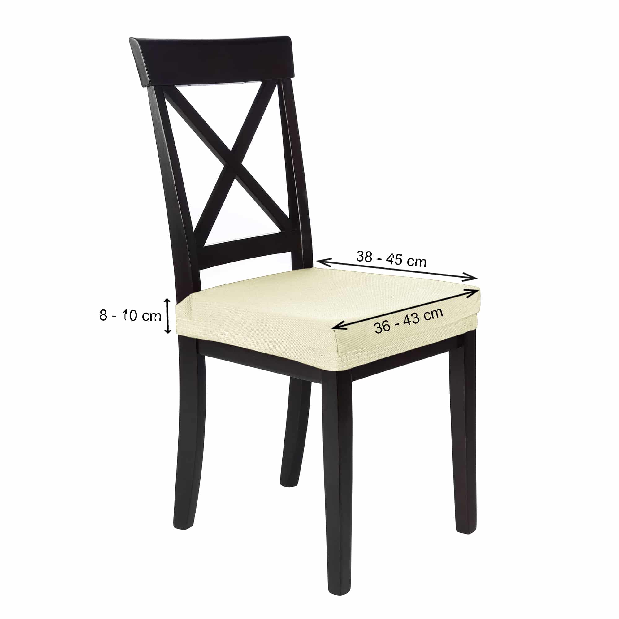 Sitzbezug Mia aus Microfaser Stretch Schoner für Stuhlsitze, waschbar und bügelfrei in mehreren Farben und Sets erhältlich