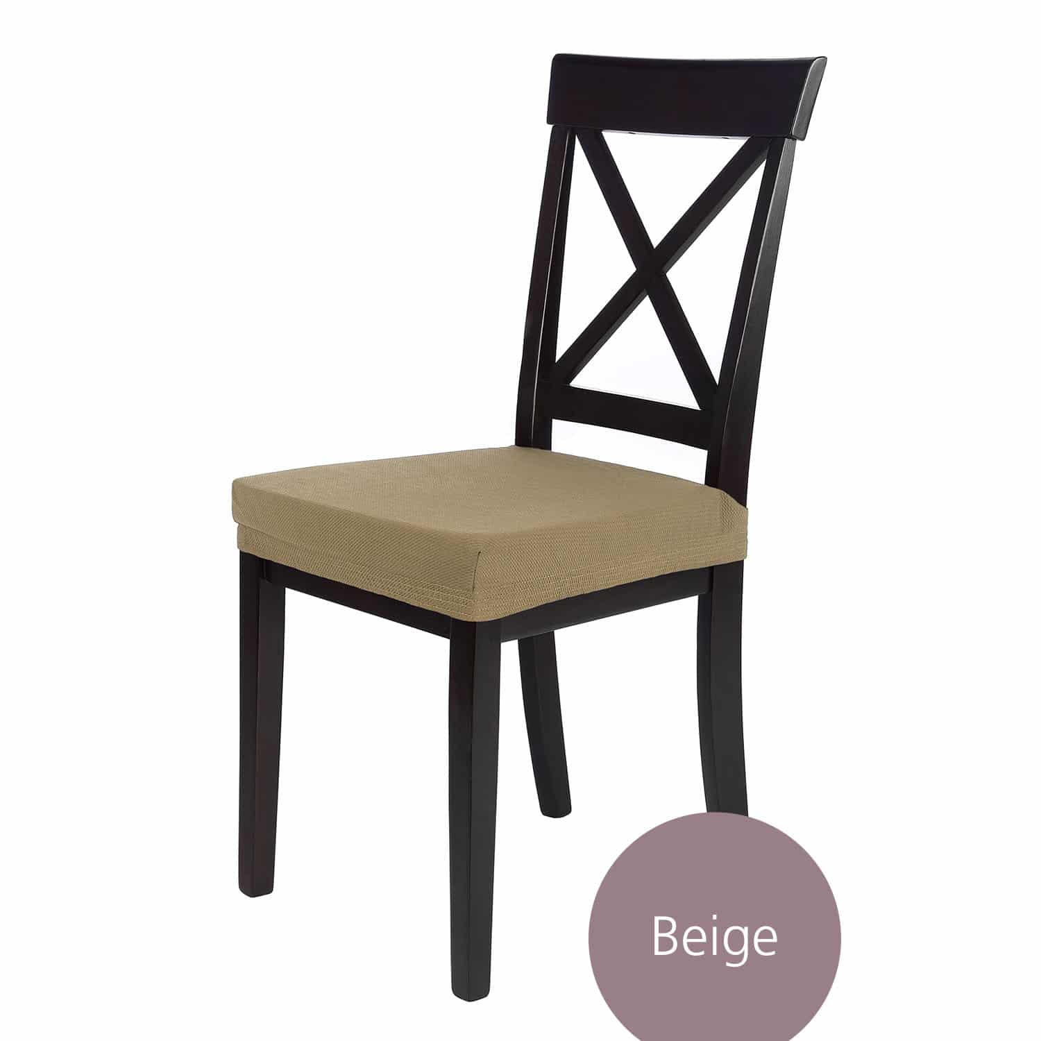 Sitzbezug Mia aus Microfaser Stretch Schoner für Stuhlsitze, waschbar und bügelfrei in mehreren Farben und Sets erhältlich