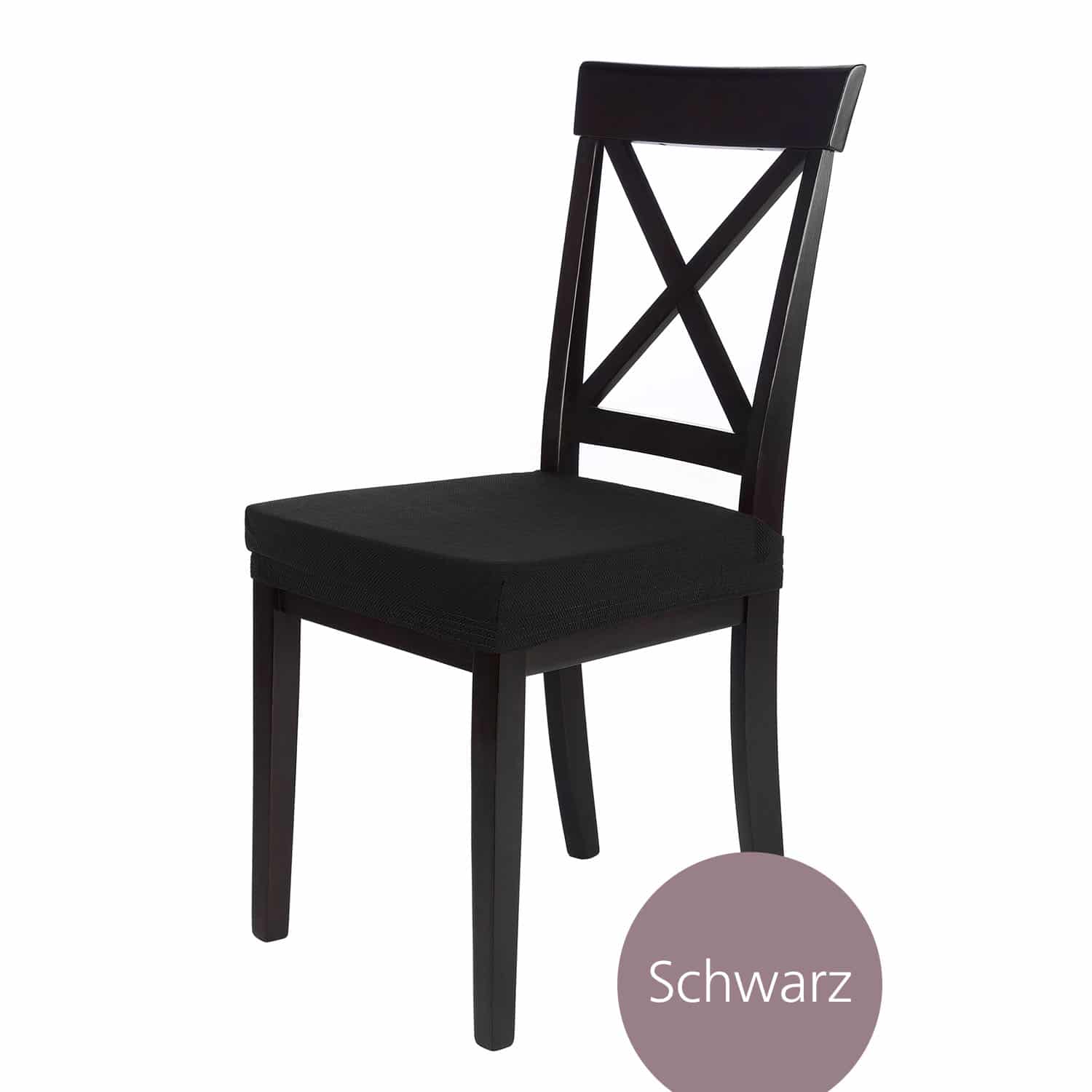 Sitzbezug Mia aus Microfaser Stretch Schoner für Stuhlsitze, waschbar und bügelfrei in mehreren Farben und Sets erhältlich