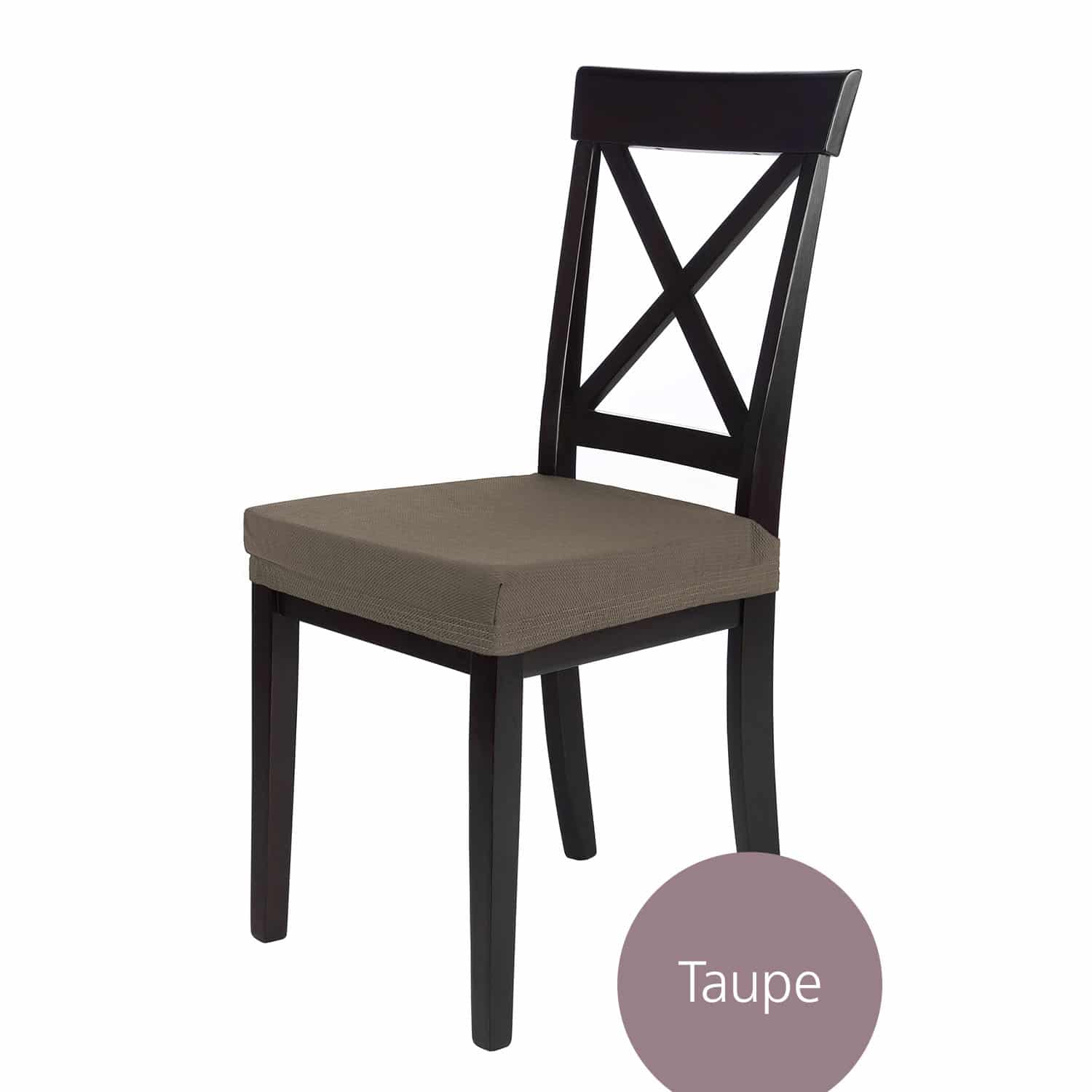 Sitzbezug Mia aus Microfaser Stretch Schoner für Stuhlsitze, waschbar und bügelfrei in mehreren Farben und Sets erhältlich