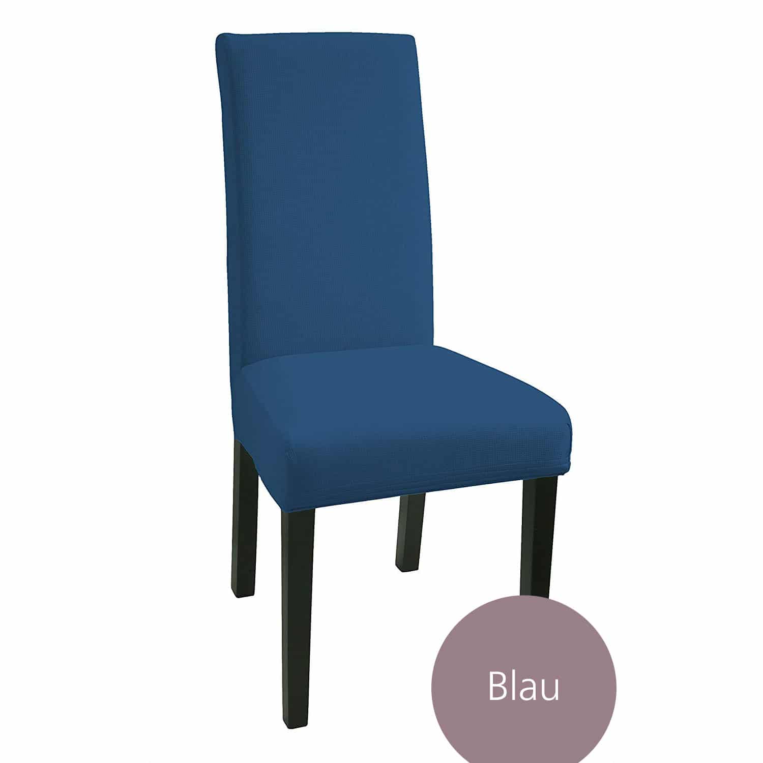 Stuhlhusse Mia – flexibler Schonbezug aus Mikrofaser für Stühle mit Lehne, Freischwinger und Bürostühle, waschbar, in vielen Farben und Sets