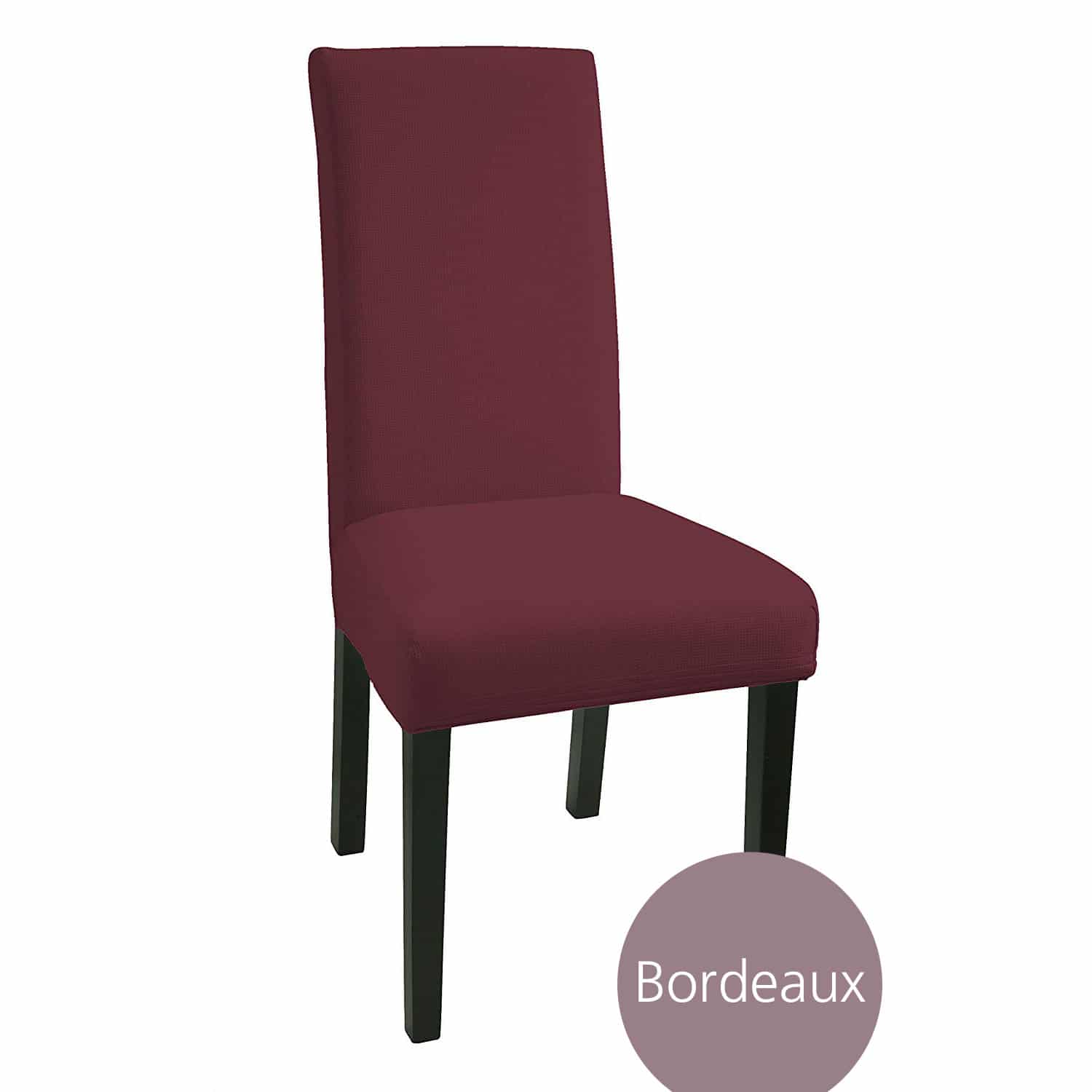 Stuhlhusse Mia – flexibler Schonbezug aus Mikrofaser für Stühle mit Lehne, Freischwinger und Bürostühle, waschbar, in vielen Farben und Sets