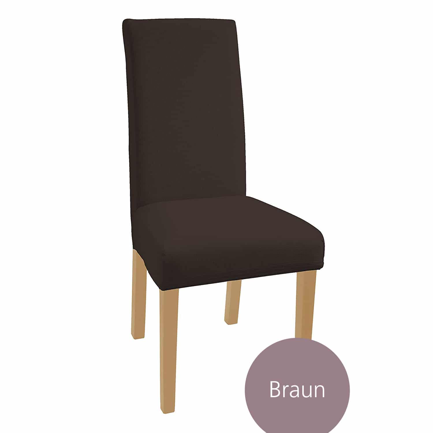 Stuhlhusse Mia – flexibler Schonbezug aus Mikrofaser für Stühle mit Lehne, Freischwinger und Bürostühle, waschbar, in vielen Farben und Sets