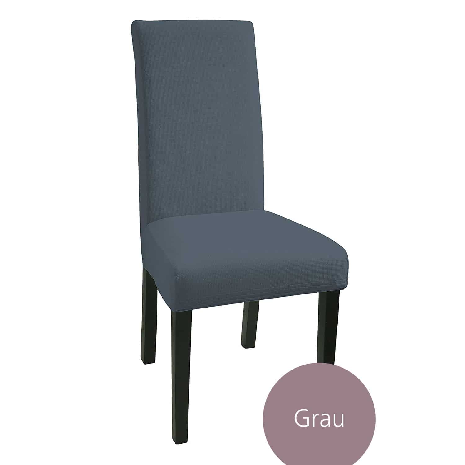 Stuhlhusse Mia – flexibler Schonbezug aus Mikrofaser für Stühle mit Lehne, Freischwinger und Bürostühle, waschbar, in vielen Farben und Sets