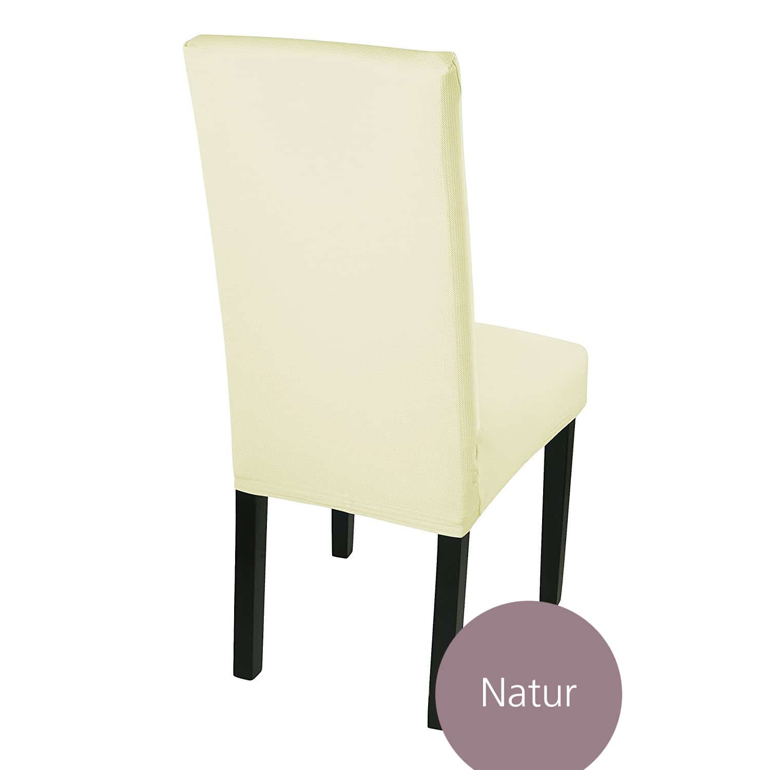 Stuhlhusse Mia – flexibler Schonbezug aus Mikrofaser für Stühle mit Lehne, Freischwinger und Bürostühle, waschbar, in vielen Farben und Sets