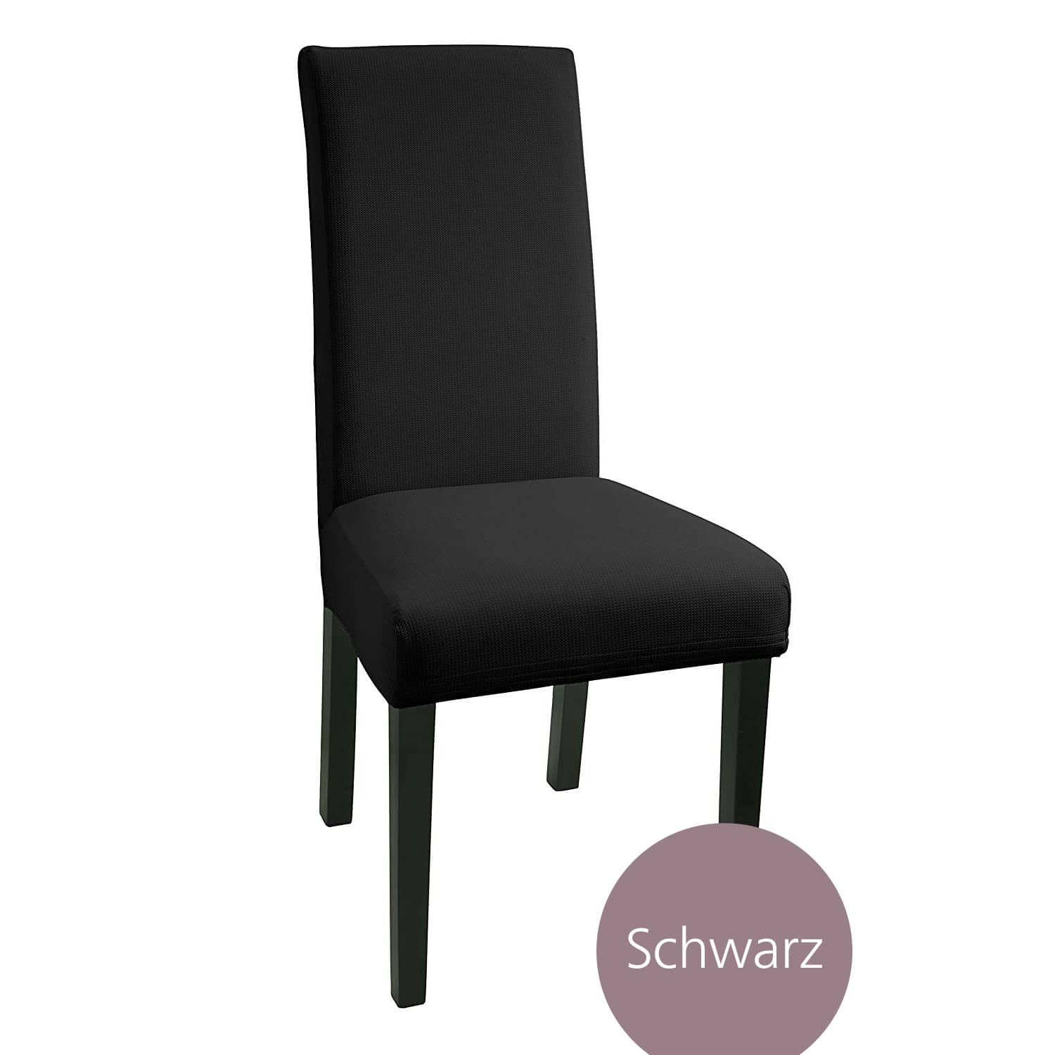 Stuhlhusse Mia – flexibler Schonbezug aus Mikrofaser für Stühle mit Lehne, Freischwinger und Bürostühle, waschbar, in vielen Farben und Sets