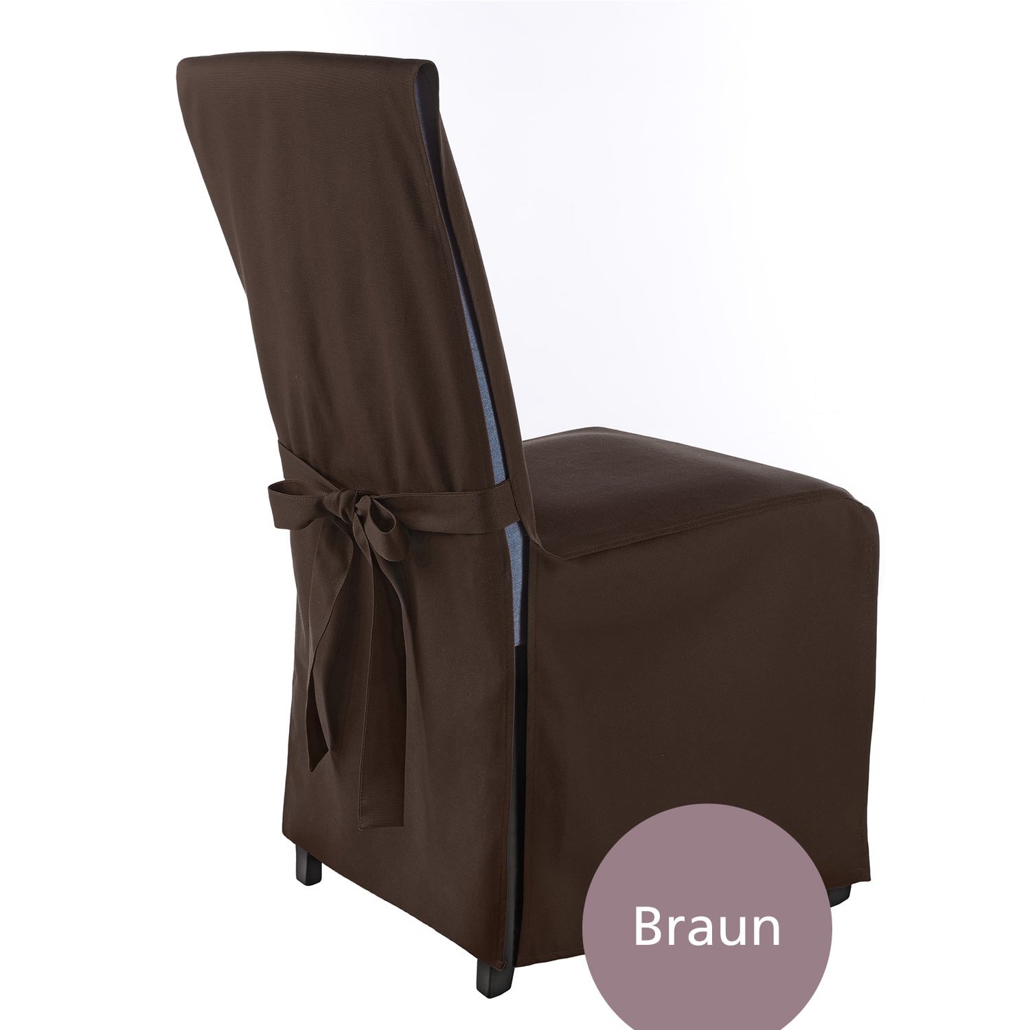 Stuhlhusse Mila Bankett Stuhlbezug mit eleganter Schleife zum Binden, mehrere Sets und Farben, aus bügelfreiem Polyester