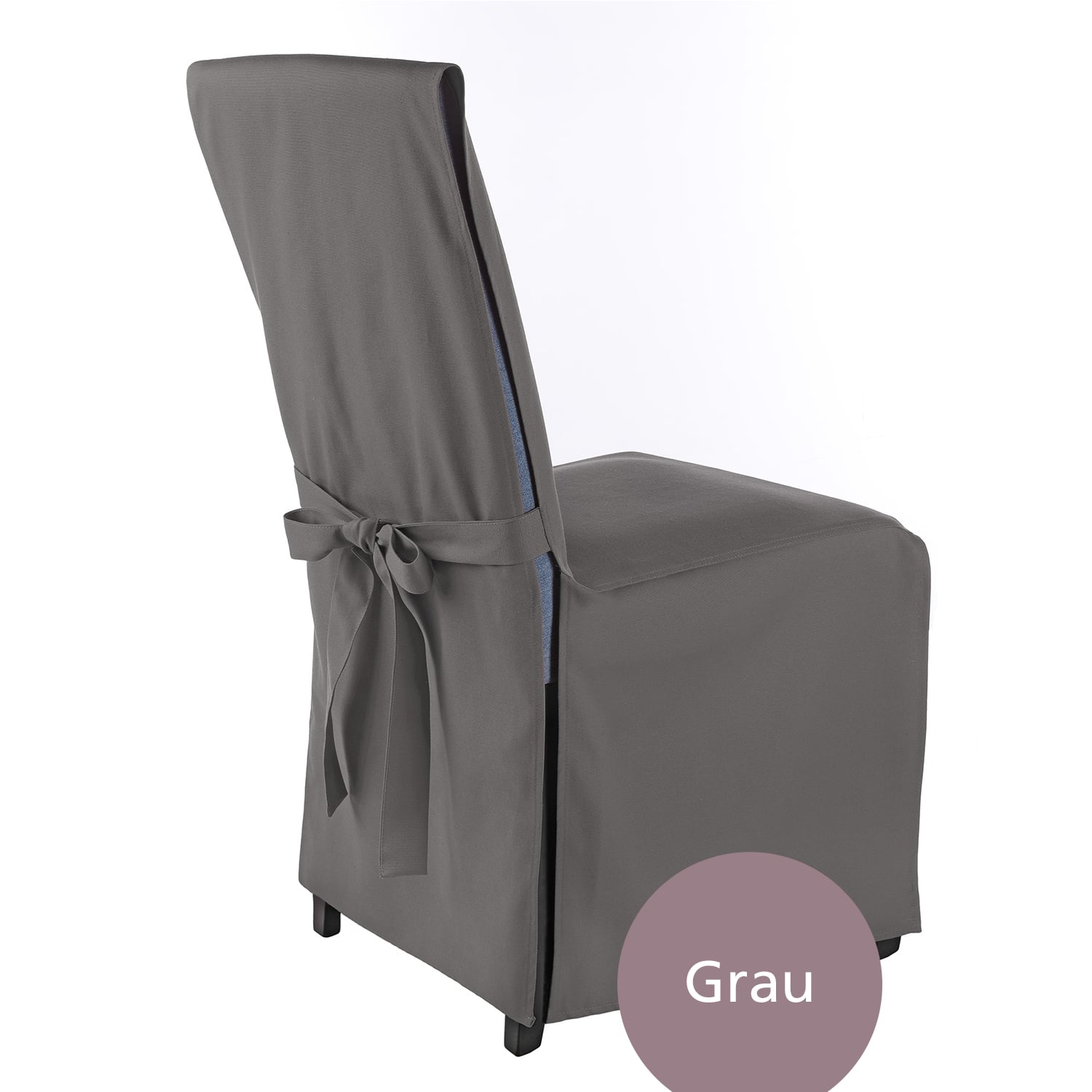 Stuhlhusse Mila Bankett Stuhlbezug mit eleganter Schleife zum Binden, mehrere Sets und Farben, aus bügelfreiem Polyester