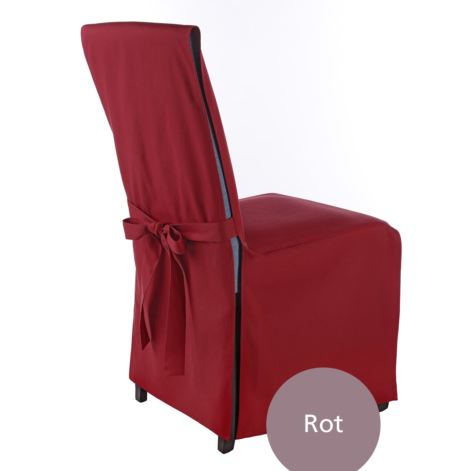 Stuhlhusse Mila Bankett Stuhlbezug mit eleganter Schleife zum Binden, mehrere Sets und Farben, aus bügelfreiem Polyester