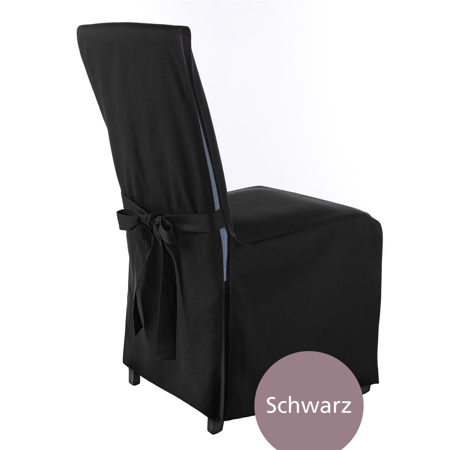 Stuhlhusse Mila Bankett Stuhlbezug mit eleganter Schleife zum Binden, mehrere Sets und Farben, aus bügelfreiem Polyester