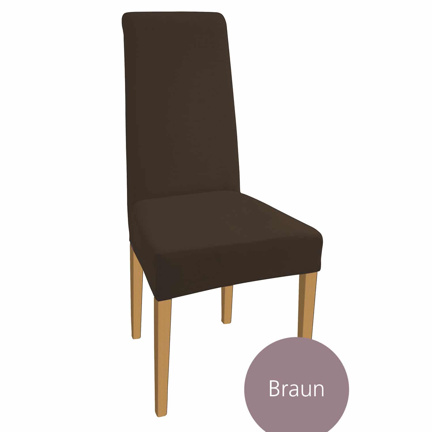 Stuhlhusse Natalie Baumwolle verschieden Farben stretch hochwertige Hussen Schwingstuhl Hohe Rückenlehne